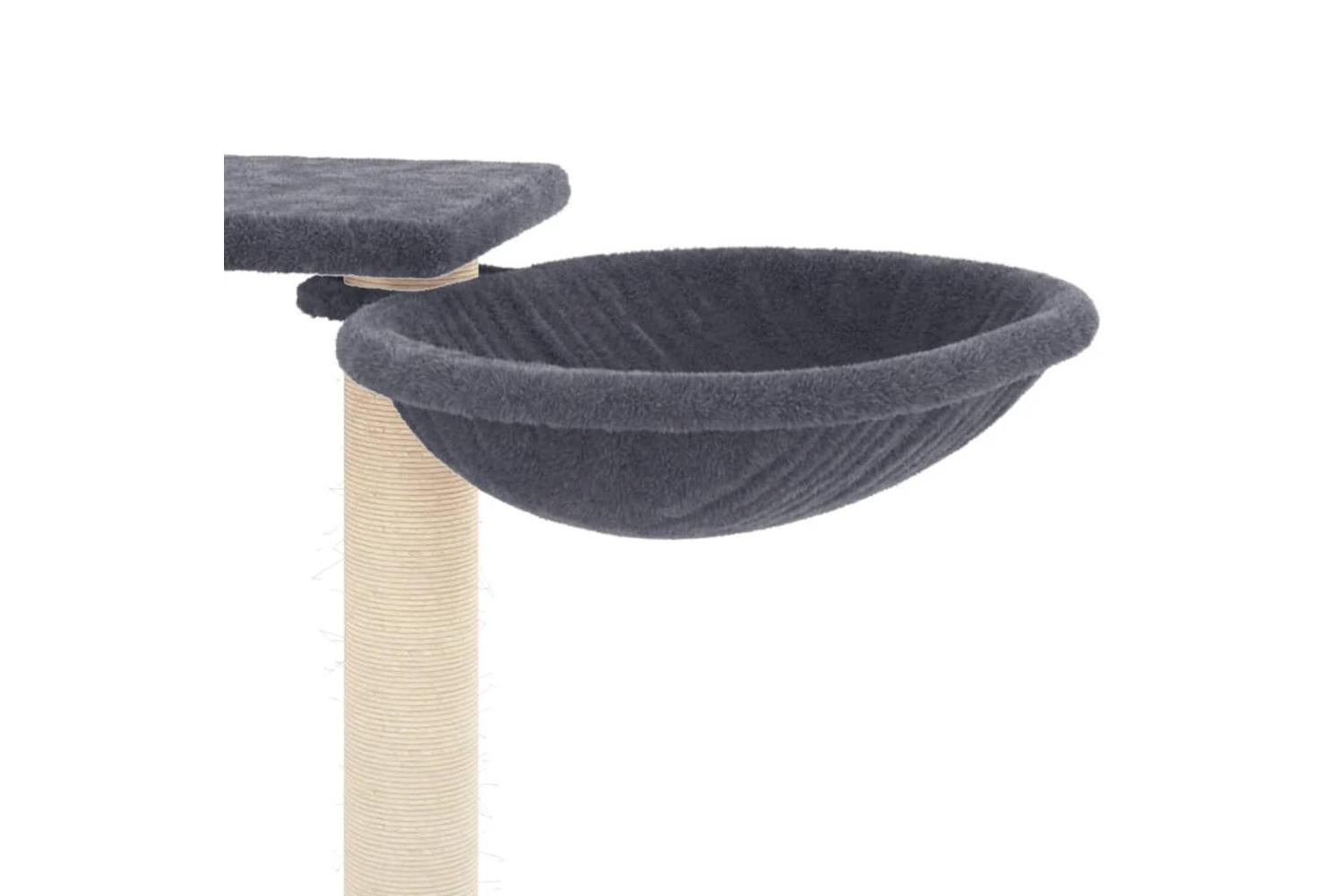 Cat Tree With Scratching Posts Dark Grey 82 Cm-7