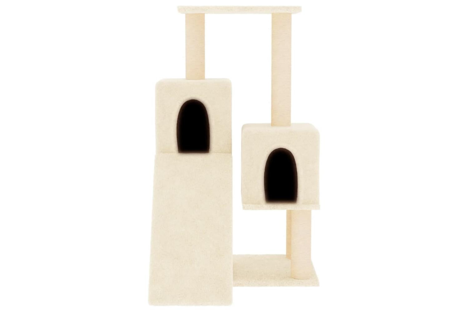 Cat Tree With Sisal Scratching Posts Cream 82 Cm-3