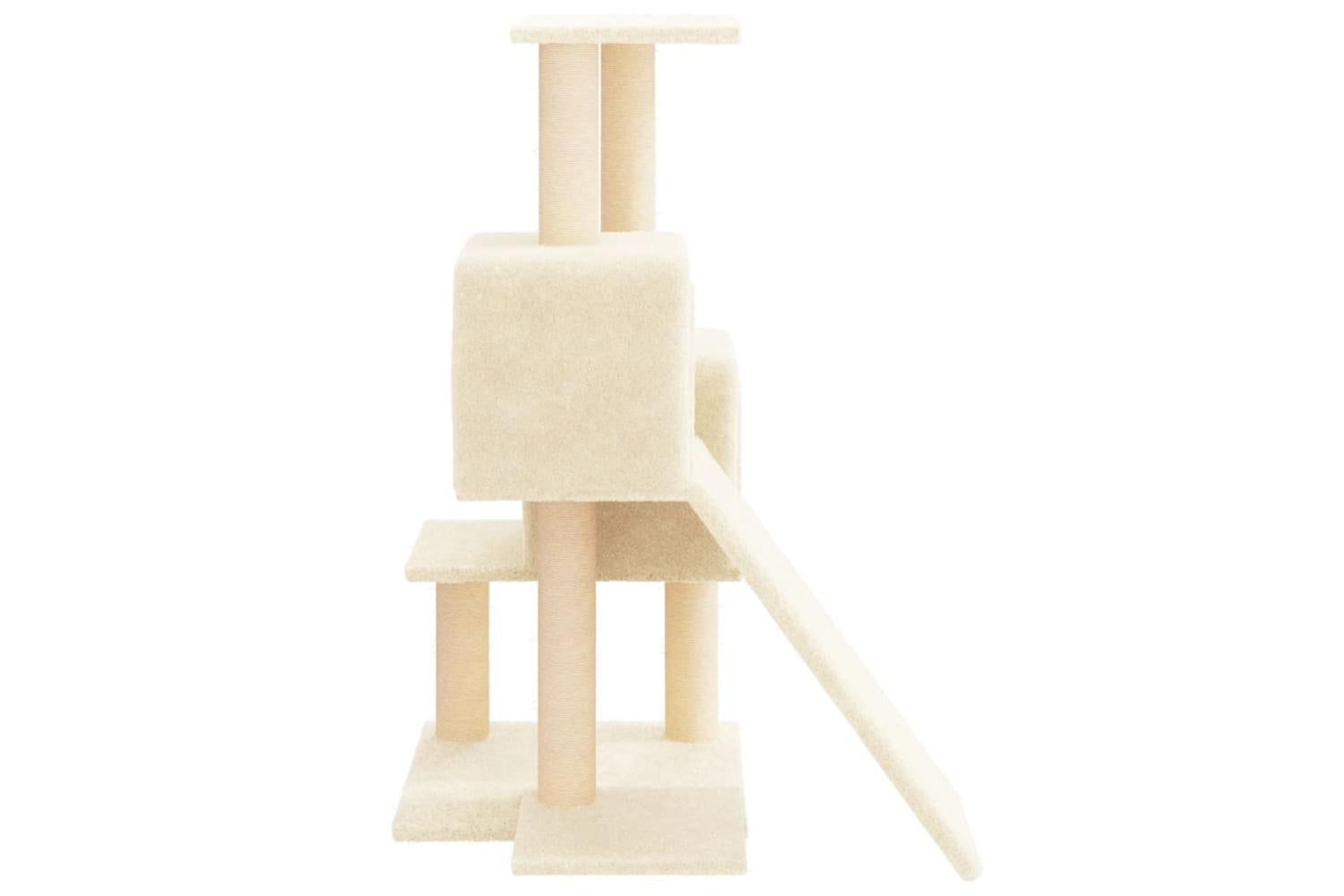 Cat Tree With Sisal Scratching Posts Cream 82 Cm-4