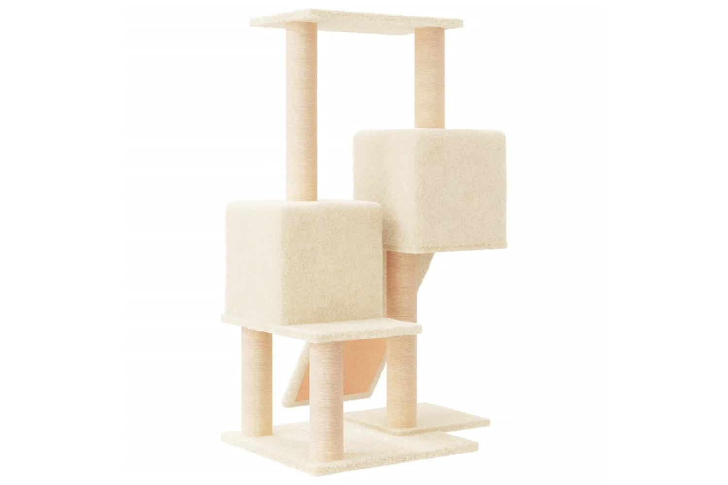 Cat Tree With Sisal Scratching Posts Cream 82 Cm-5