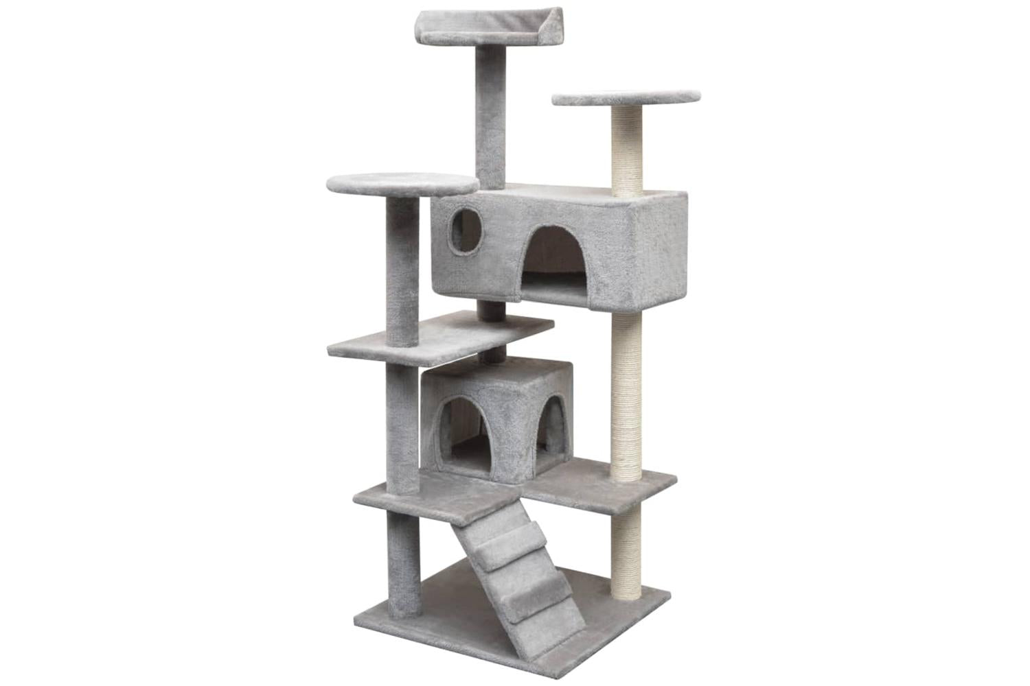 Cat Tree With Sisal Scratching Posts 125 Cm Grey