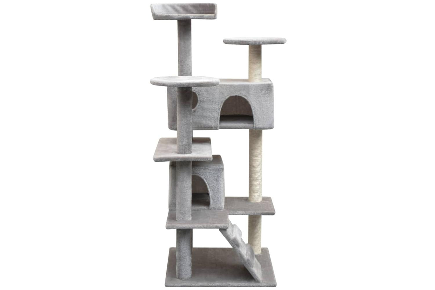 Cat Tree With Sisal Scratching Posts 125 Cm Grey-2