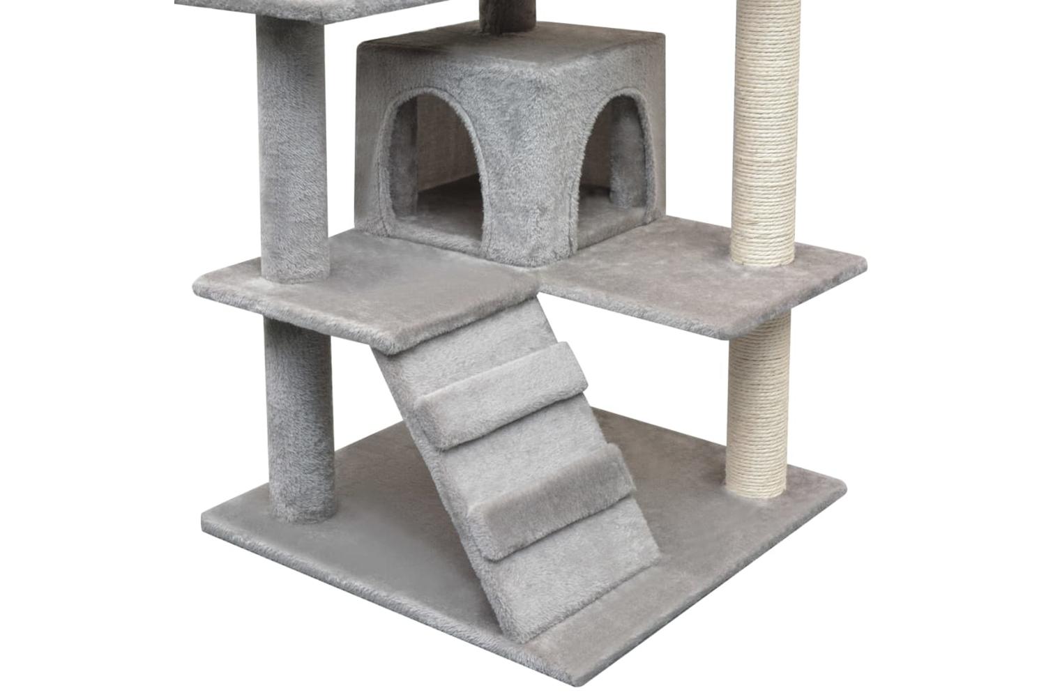 Cat Tree With Sisal Scratching Posts 125 Cm Grey-4