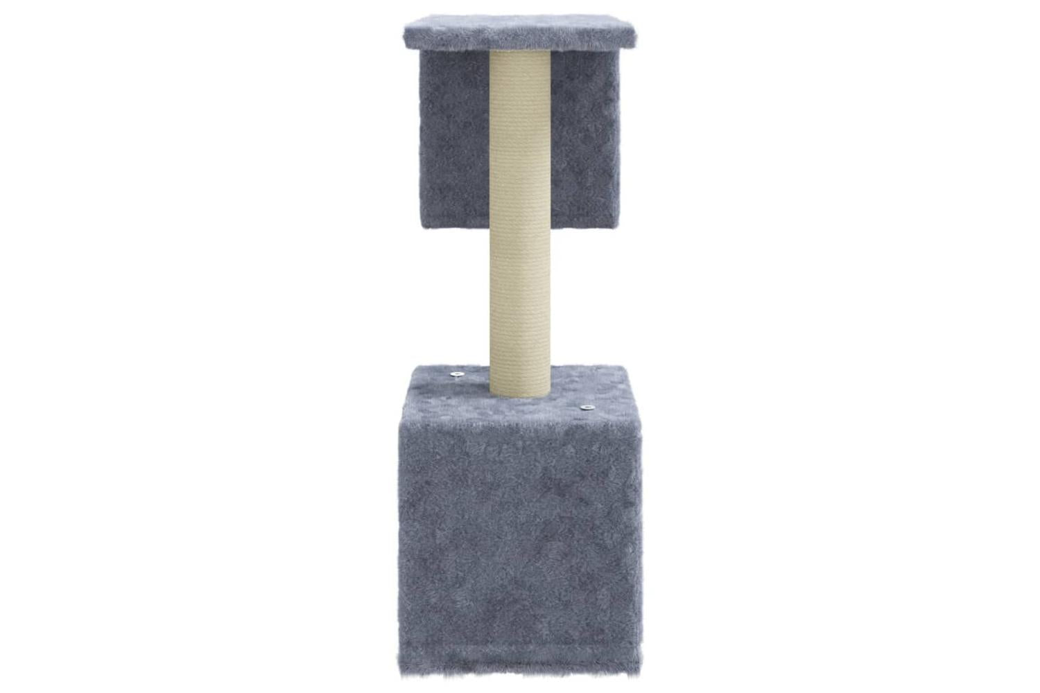Cat Tree With Sisal Scratching Posts Light Grey 60 Cm-4