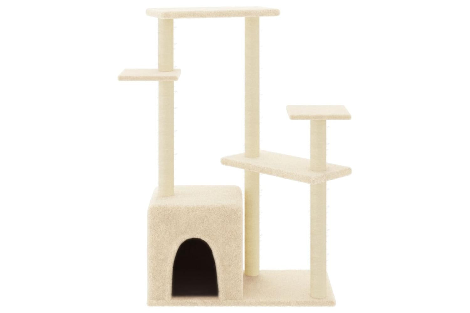 Cat Tree With Sisal Scratching Posts Cream 1075 Cm-3