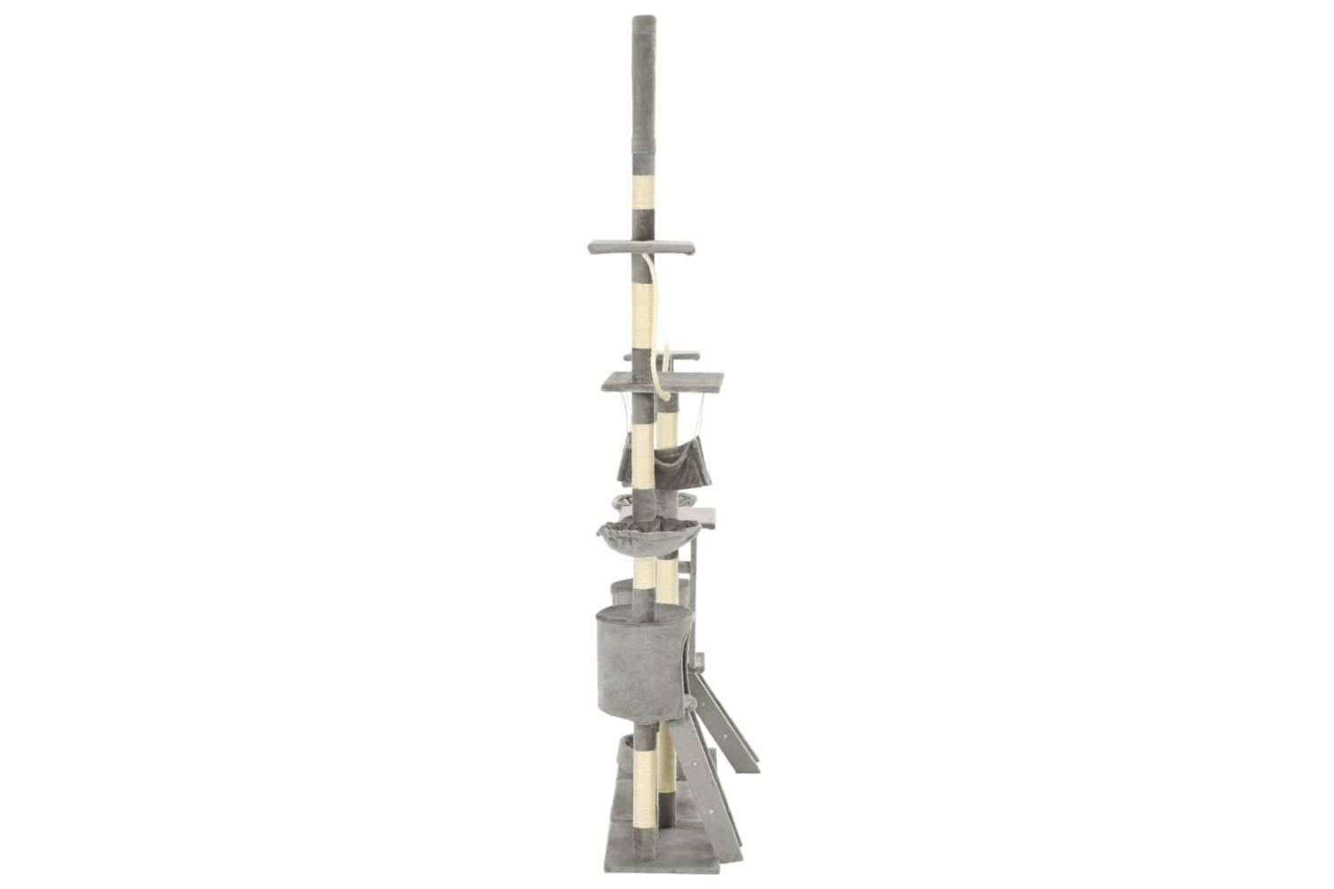 Cat Tree With Sisal Scratching Posts 230-250 Cm Grey-3