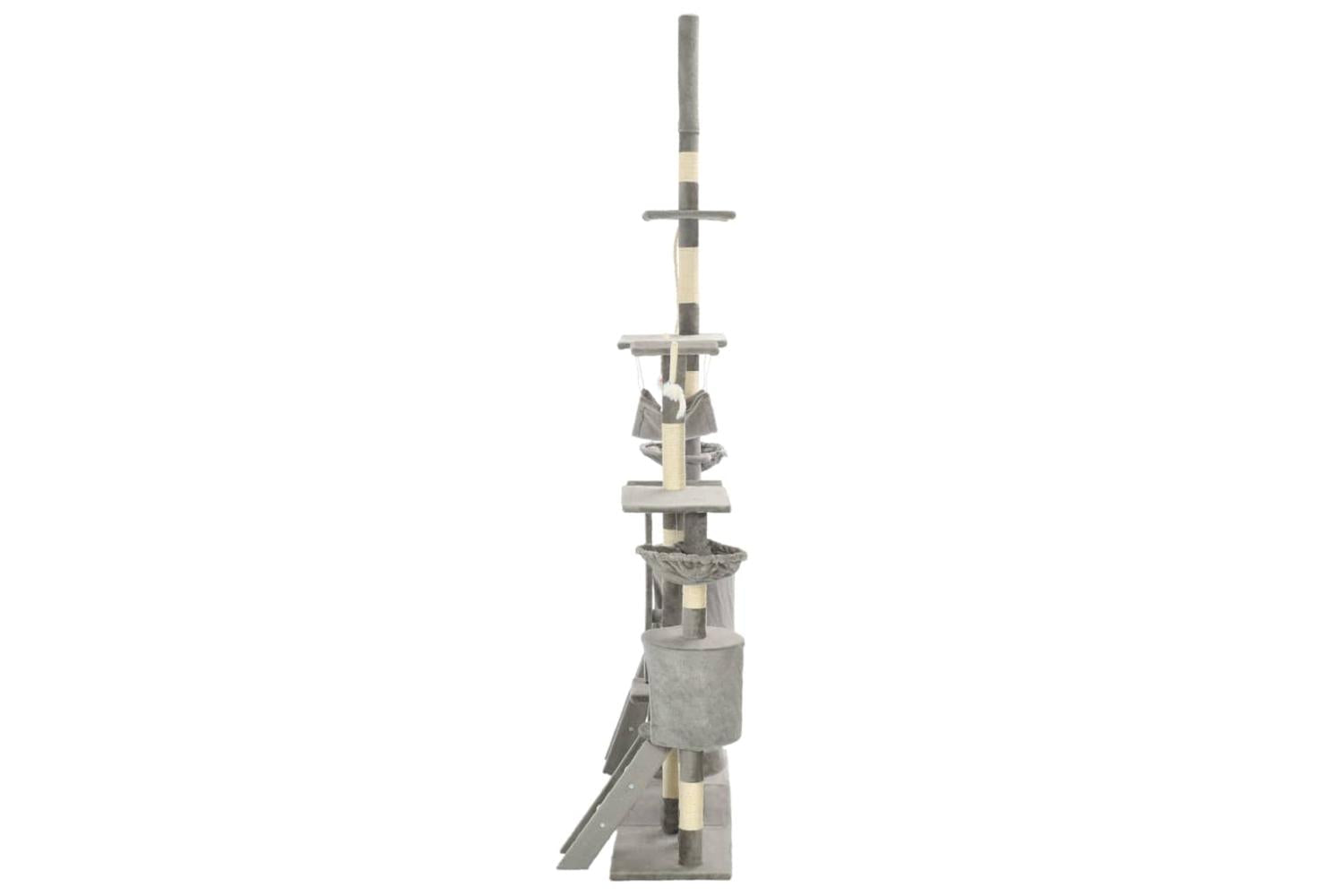 Cat Tree With Sisal Scratching Posts 230-250 Cm Grey-4