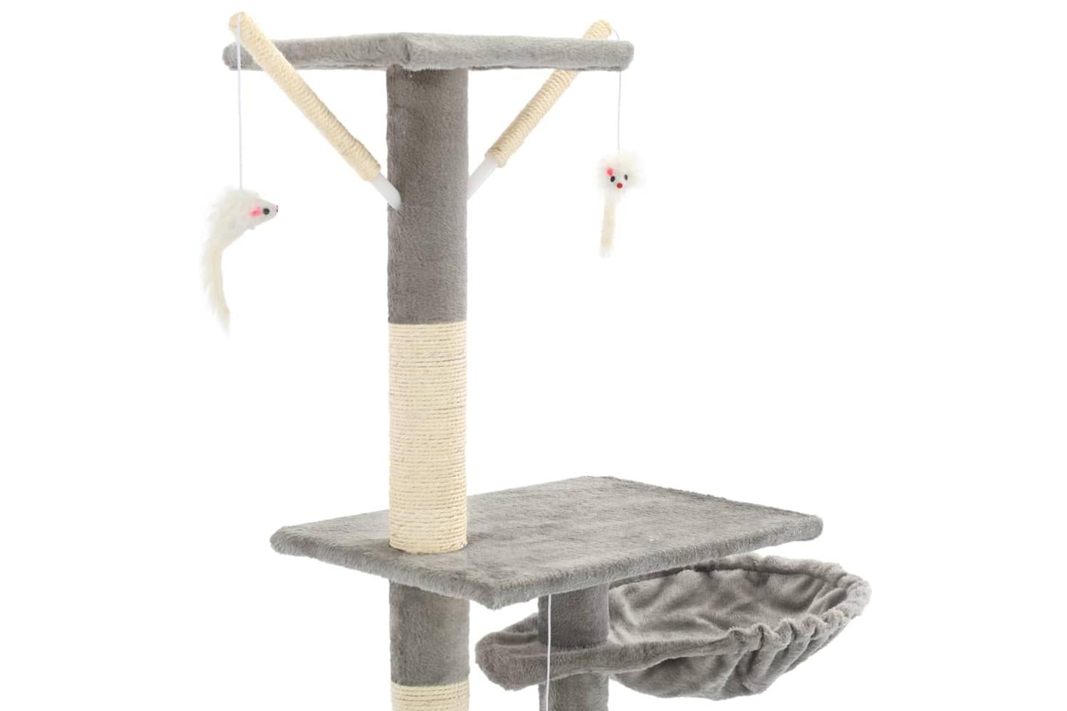 Cat Tree With Sisal Scratching Posts 230-250 Cm Grey-5