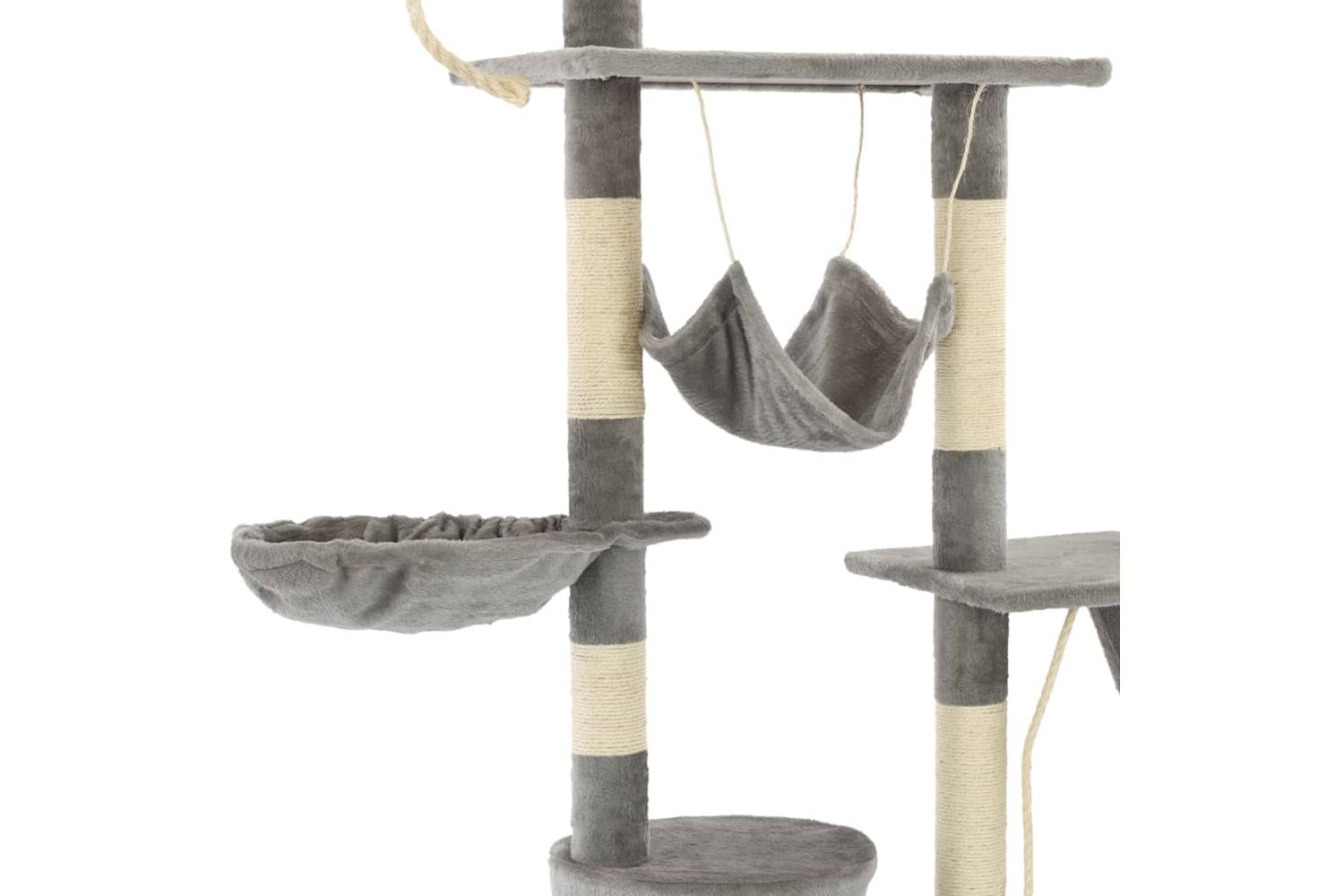 Cat Tree With Sisal Scratching Posts 230-250 Cm Grey-6