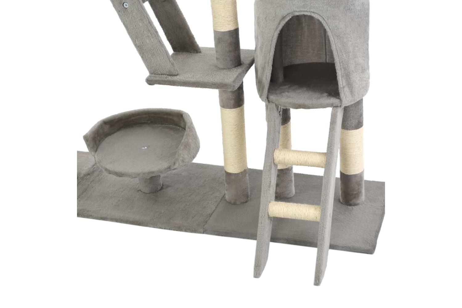 Cat Tree With Sisal Scratching Posts 230-250 Cm Grey-7