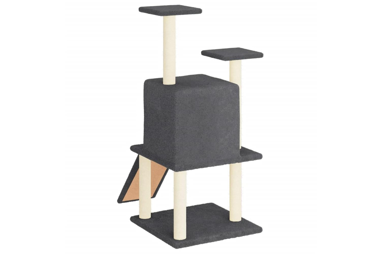 Cat Tree With Sisal Scratching Posts Dark Grey 110 Cm-5