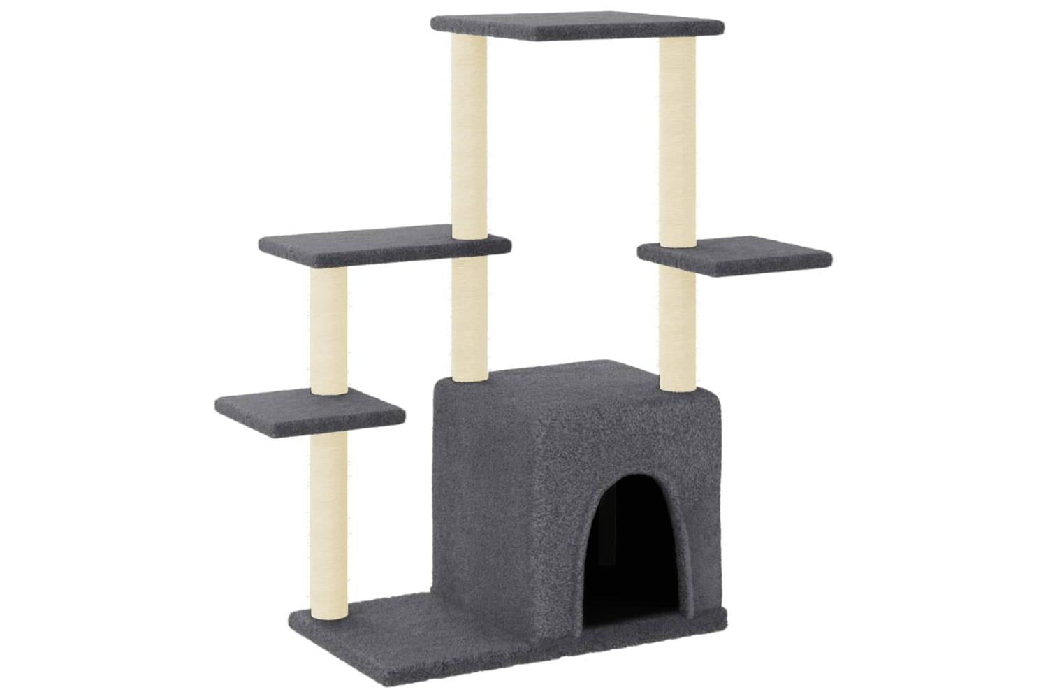 Cat Tree With Sisal Scratching Posts Dark Grey 975 Cm