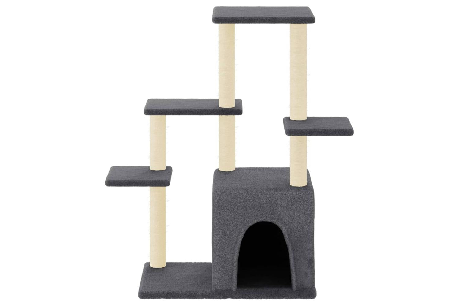Cat Tree With Sisal Scratching Posts Dark Grey 975 Cm-3