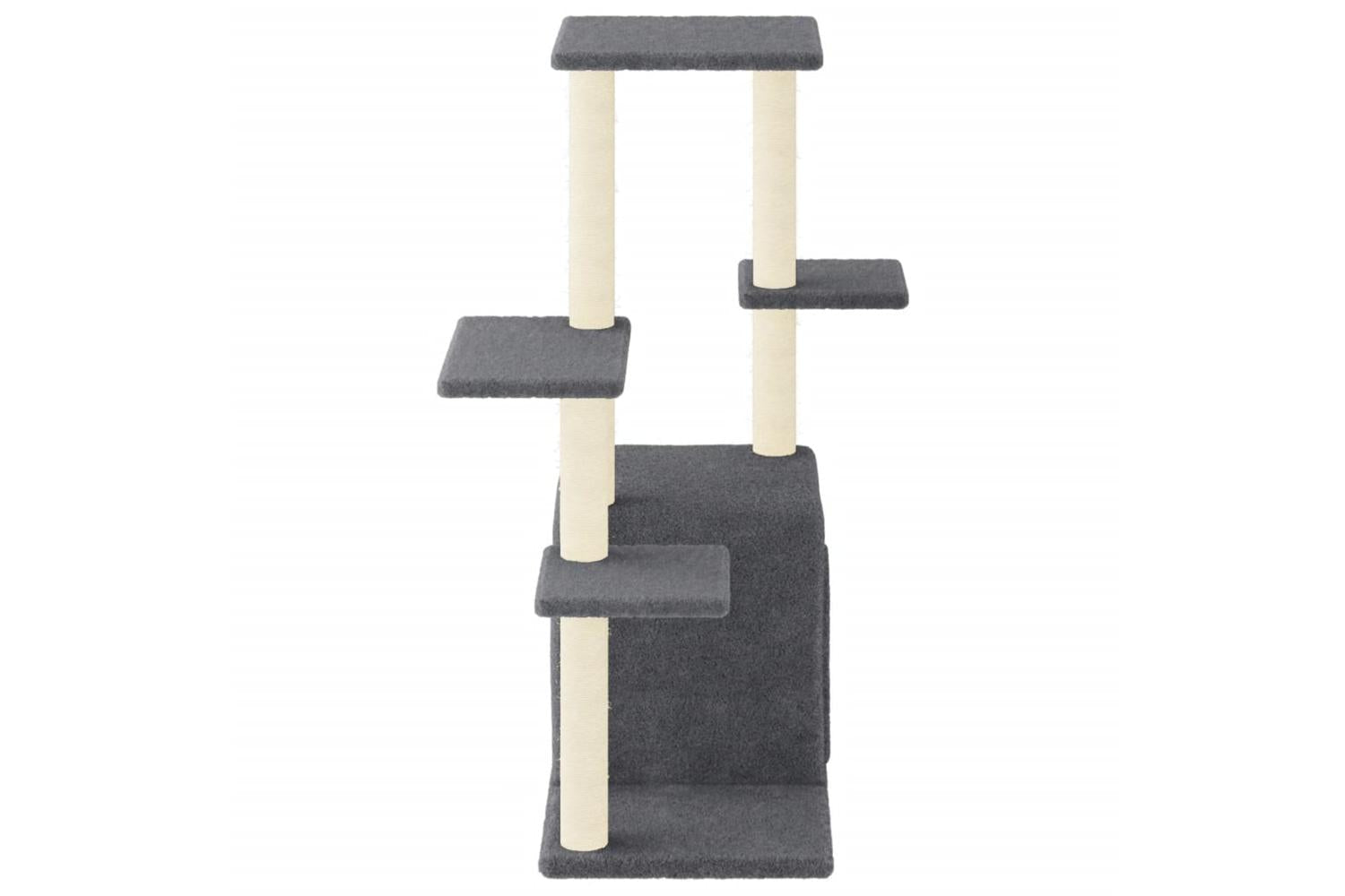 Cat Tree With Sisal Scratching Posts Dark Grey 975 Cm-4