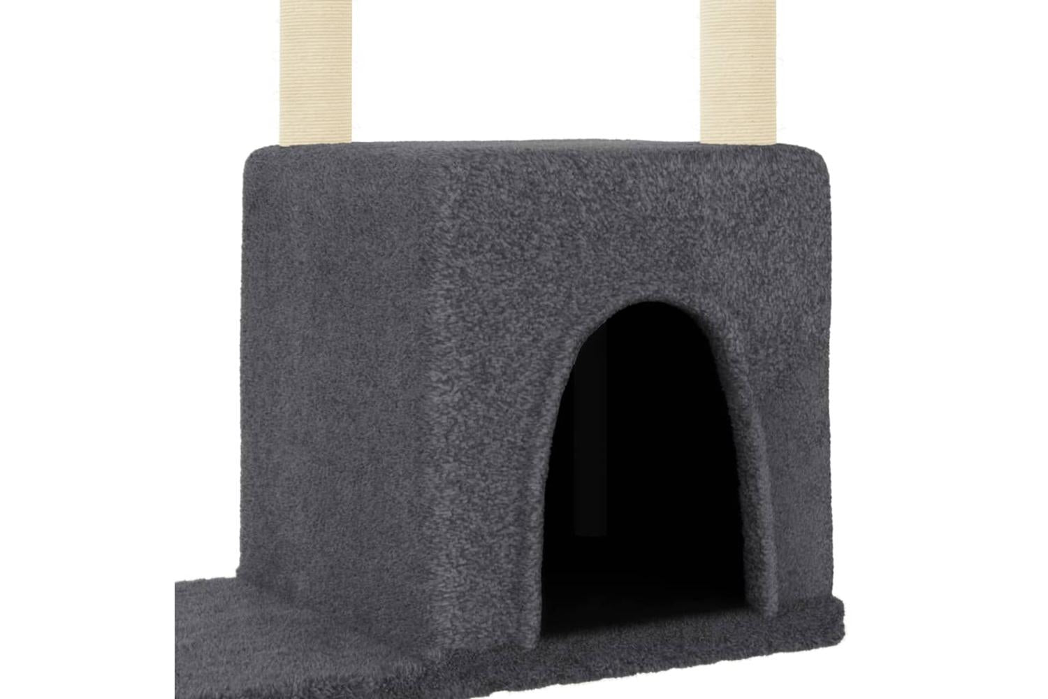 Cat Tree With Sisal Scratching Posts Dark Grey 975 Cm-6