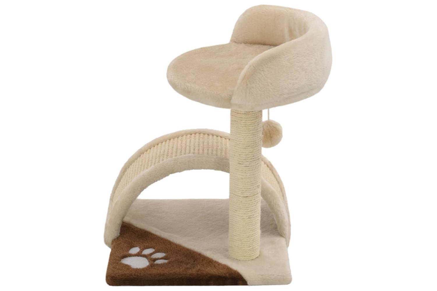 Cat Tree With Sisal Scratching Post 40 Cm Beige And Brown-3
