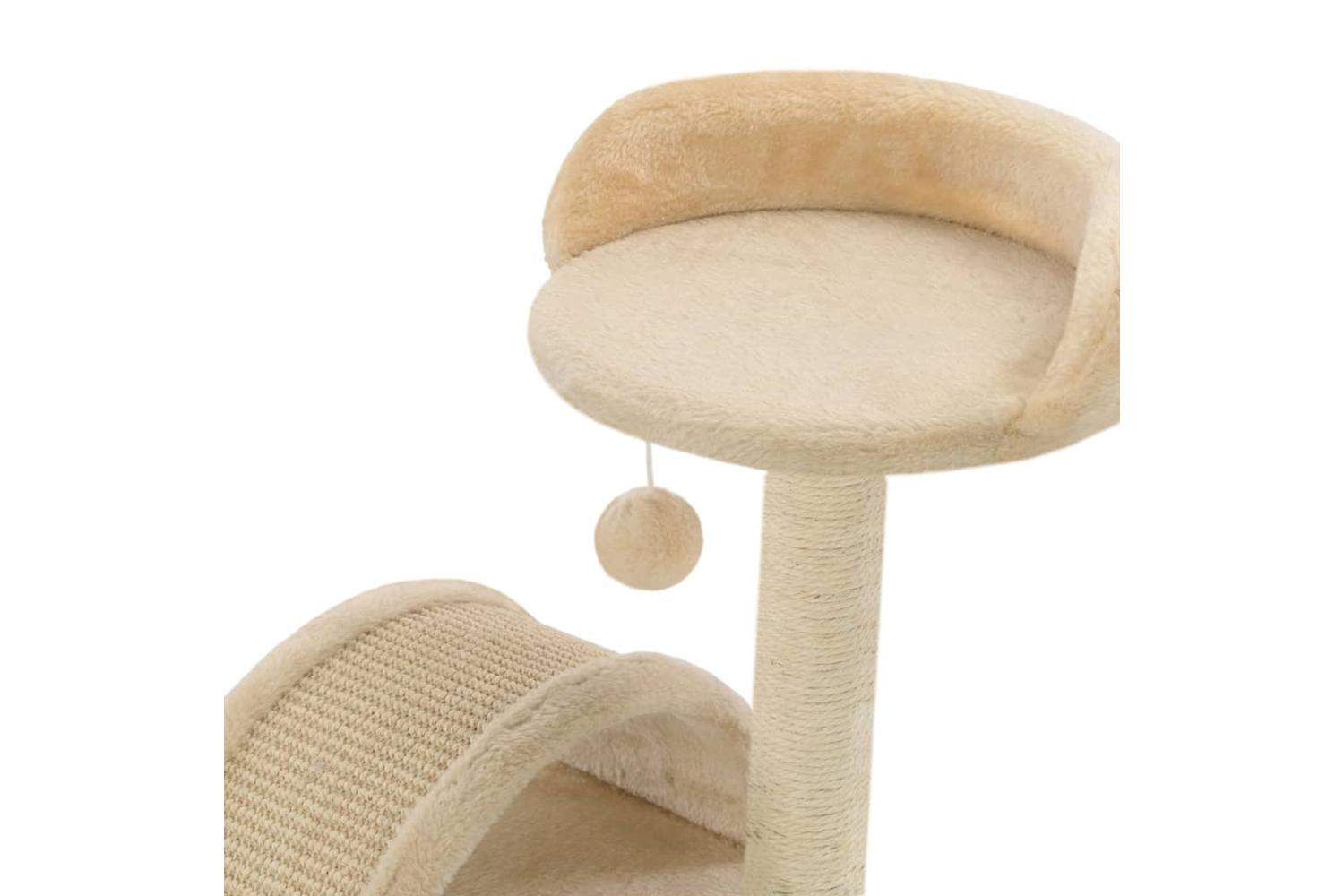 Cat Tree With Sisal Scratching Post 40 Cm Beige And Brown-5