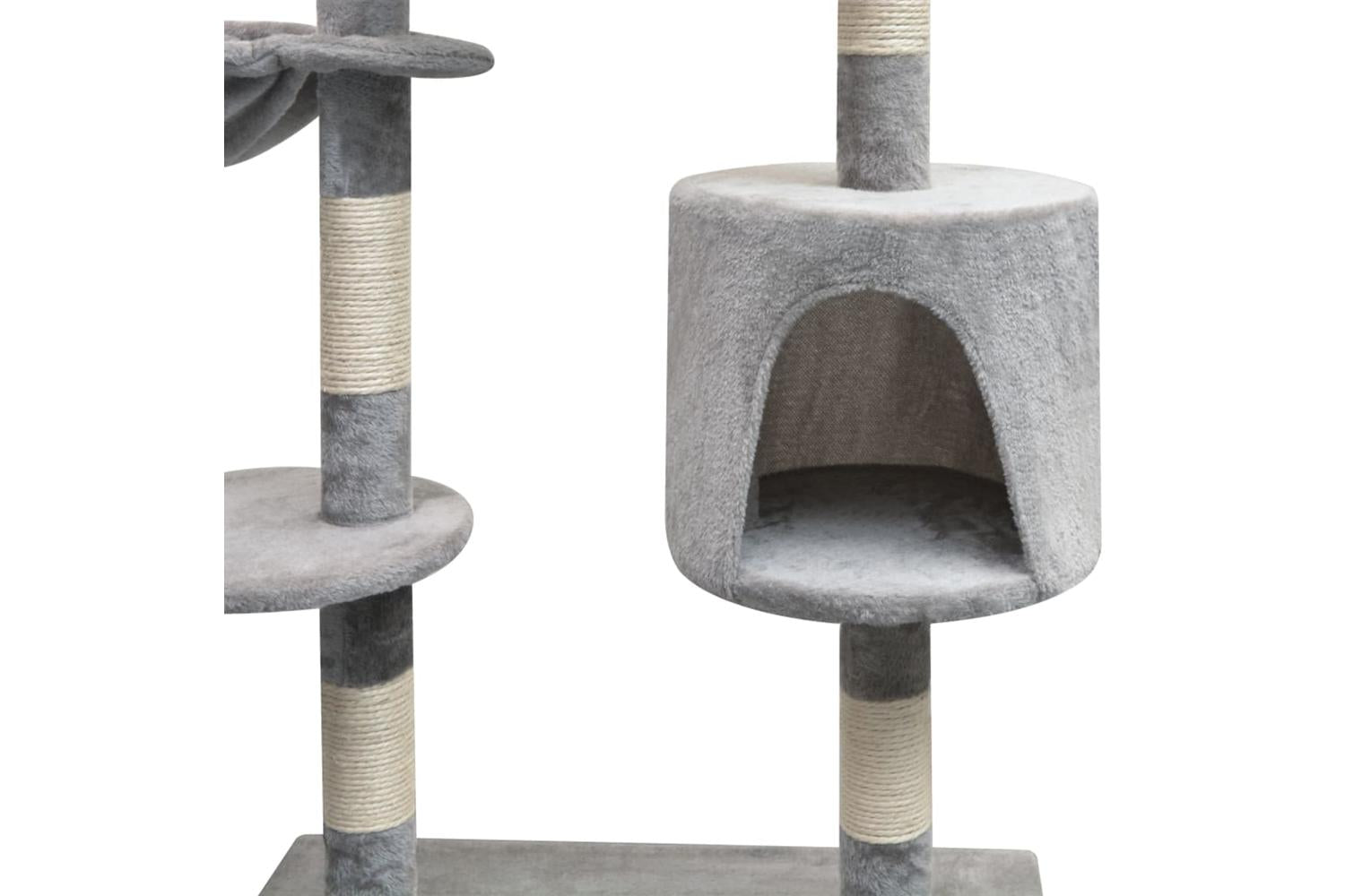 Cat Tree With Sisal Scratching Posts 125 Cm Grey-3