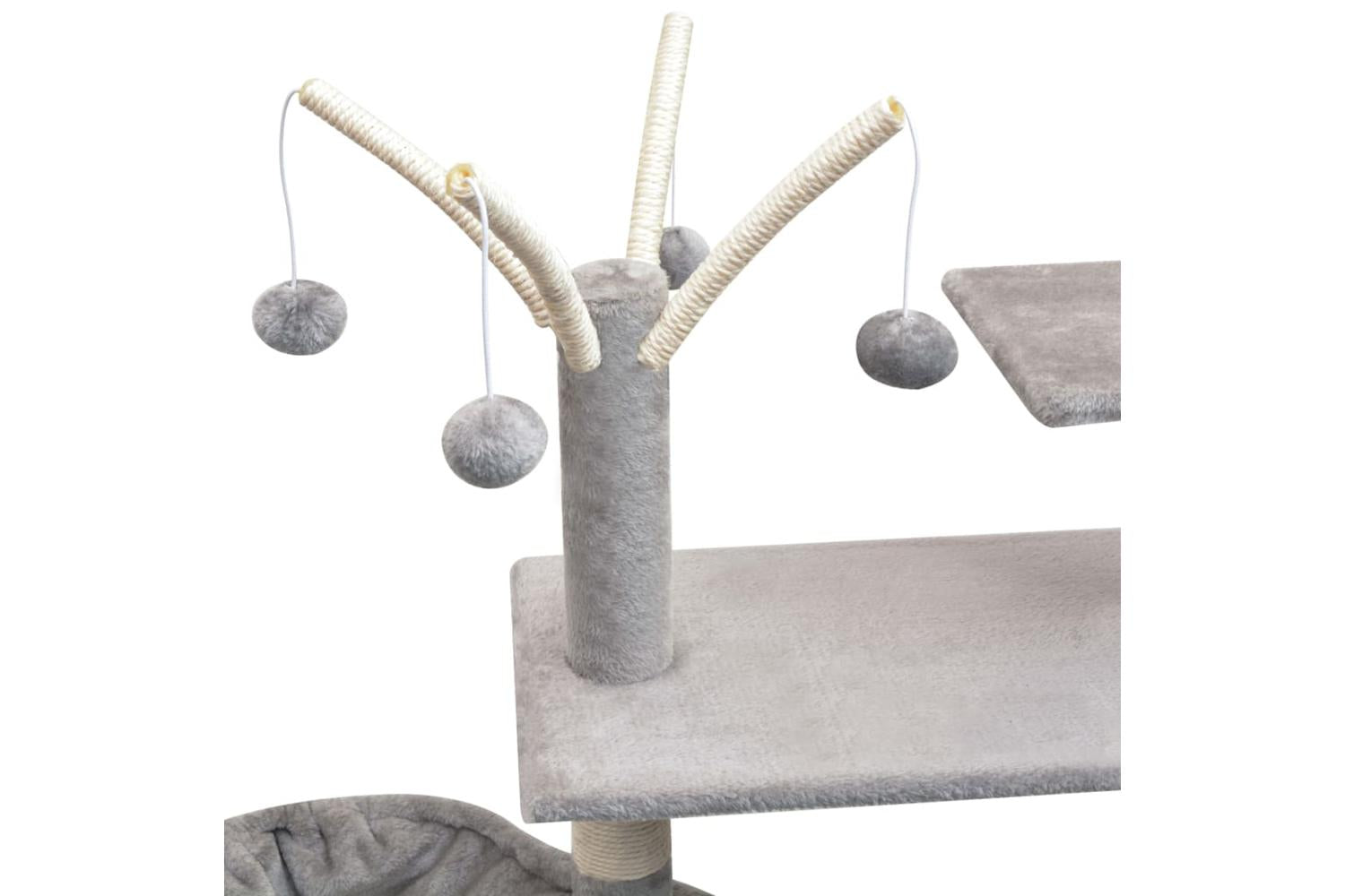 Cat Tree With Sisal Scratching Posts 125 Cm Grey-4