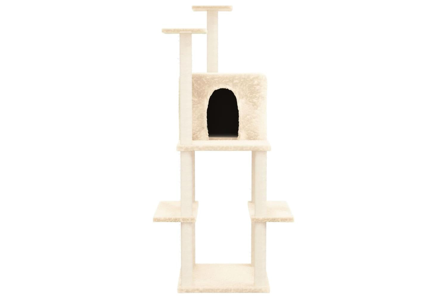 Cat Tree With Sisal Scratching Posts Cream 1445 Cm-3