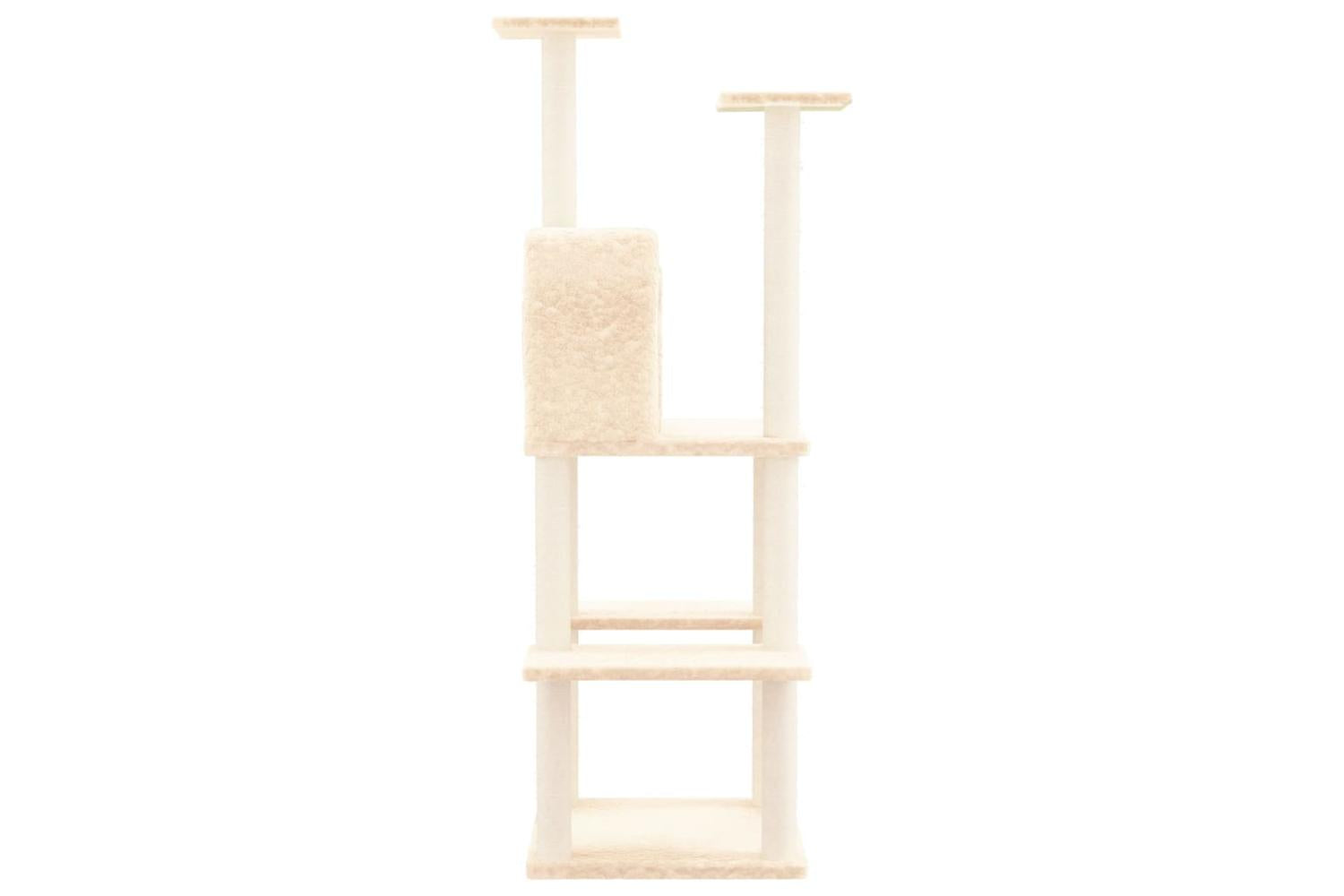 Cat Tree With Sisal Scratching Posts Cream 1445 Cm-4