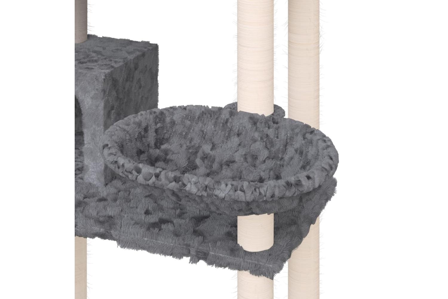 Cat Tree With Sisal Scratching Posts Dark Grey 131 Cm-6
