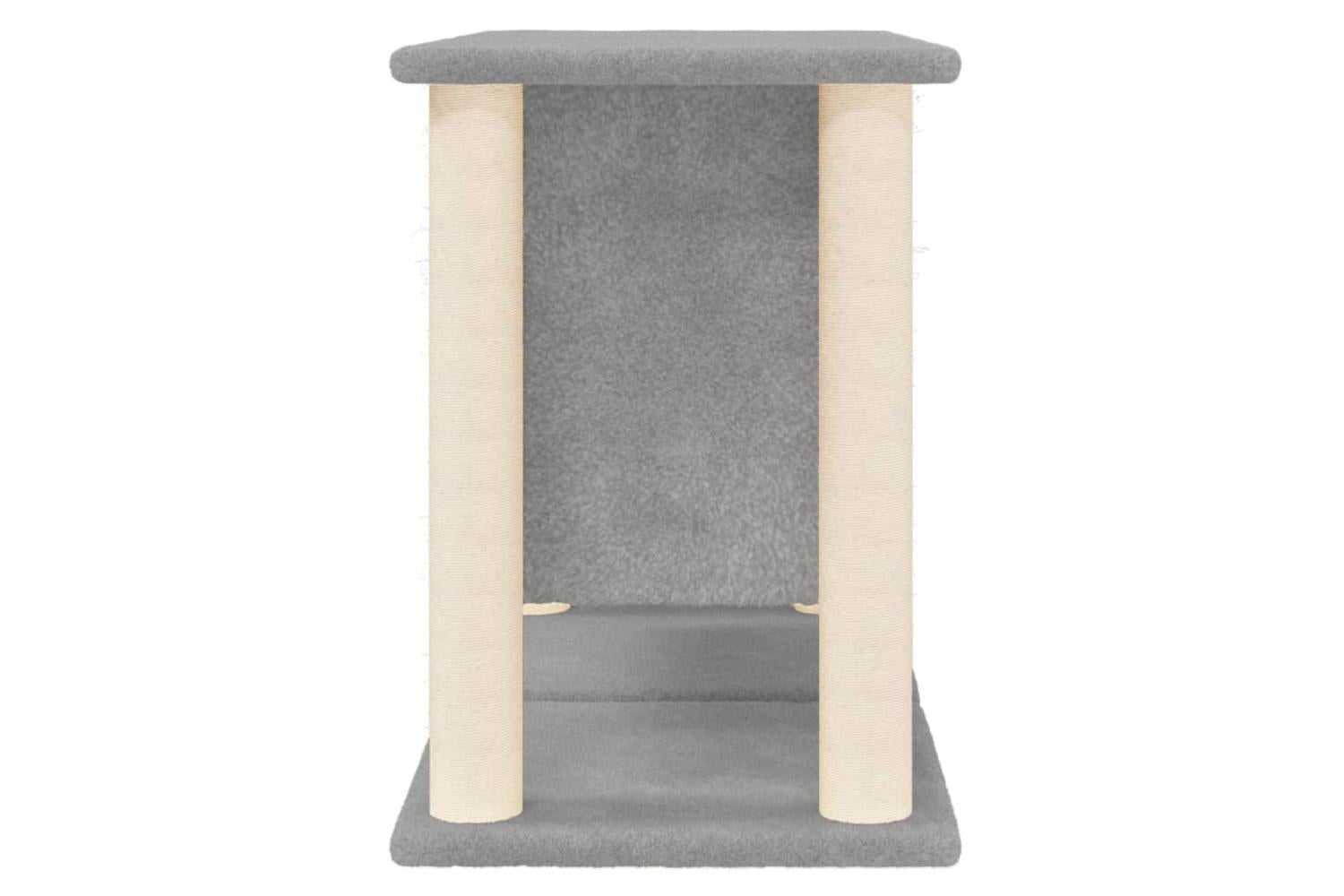 Cat Tree With Sisal Scratching Posts Light Grey 50 Cm-4