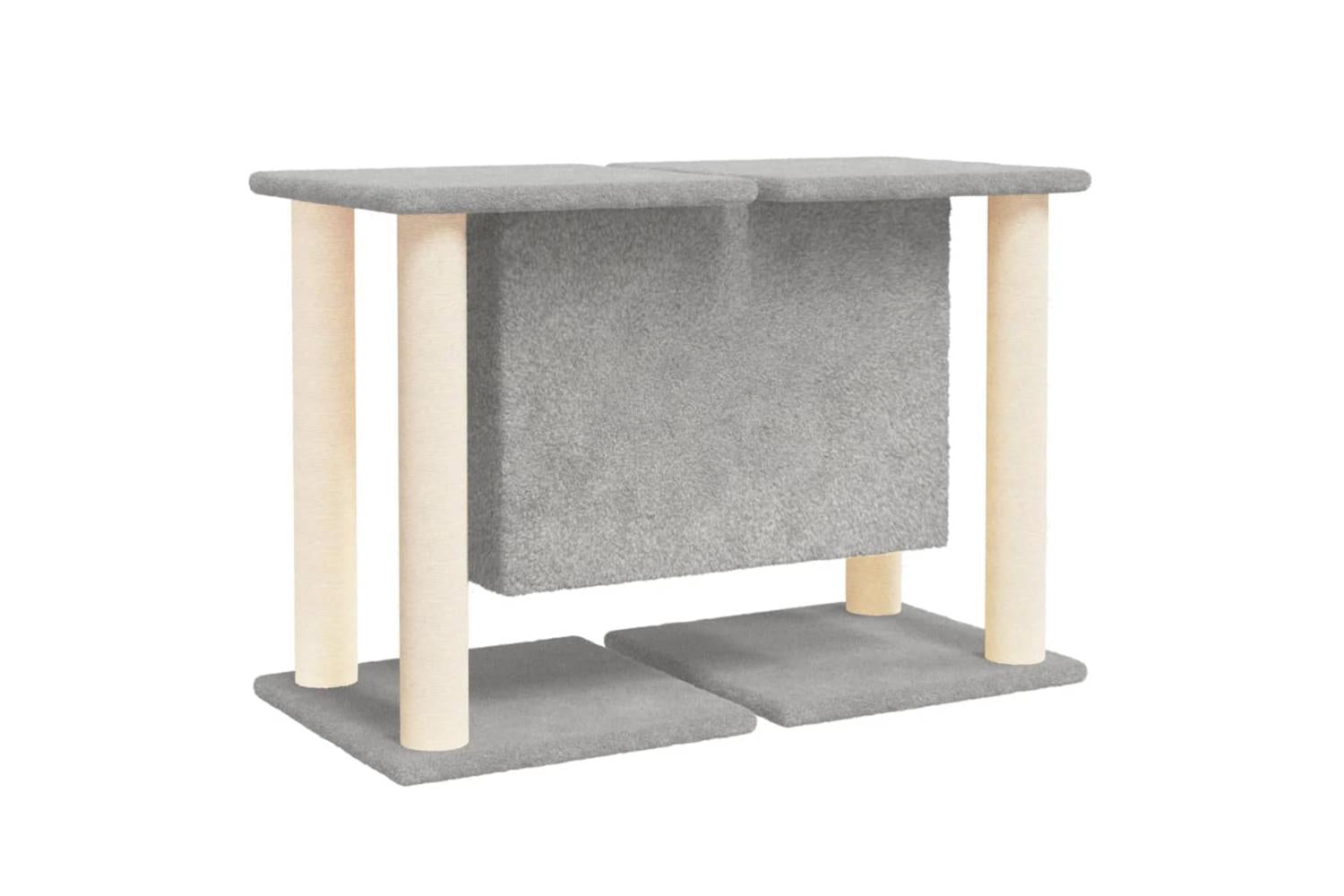Cat Tree With Sisal Scratching Posts Light Grey 50 Cm-5