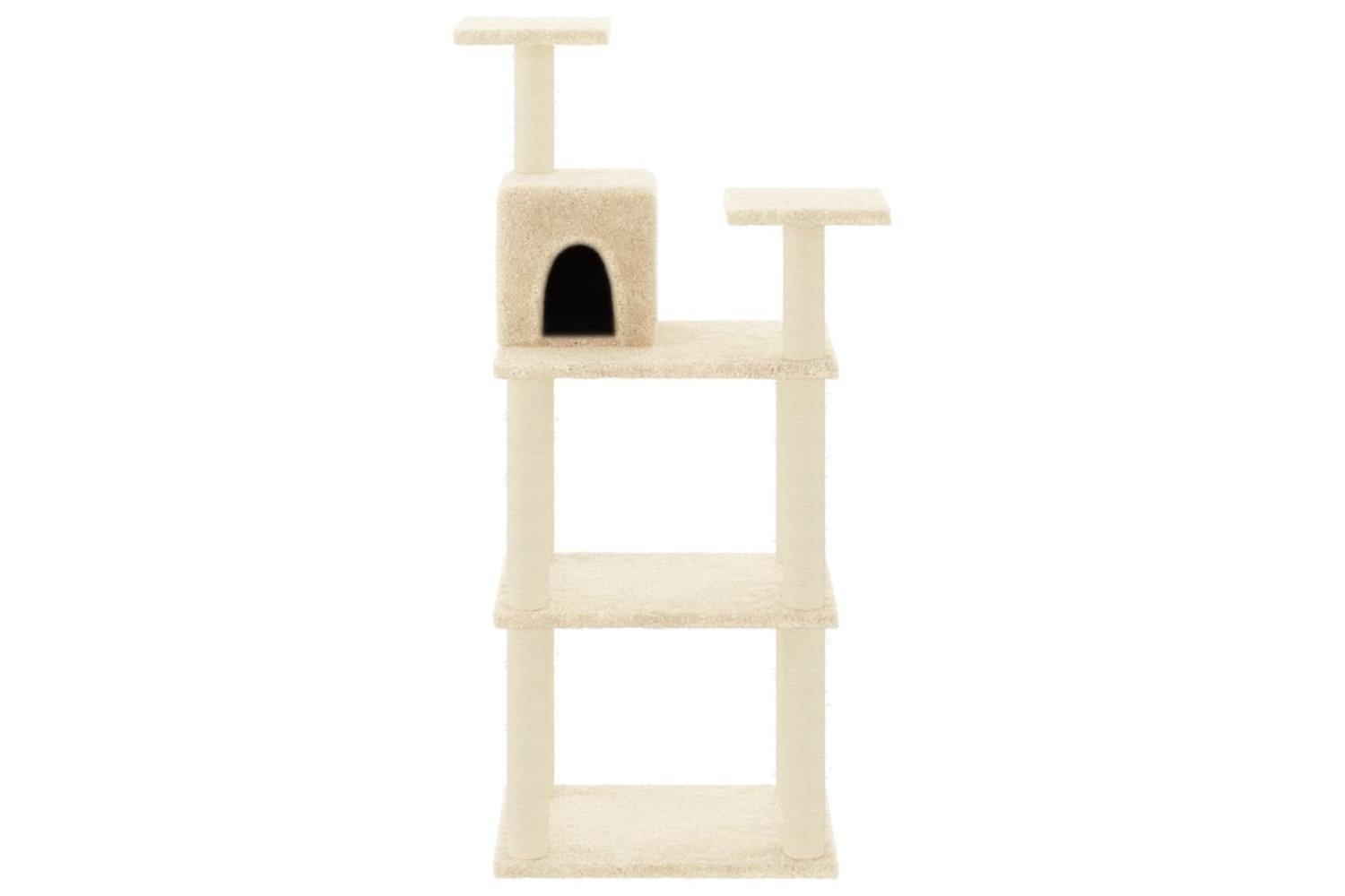 Cat Tree With Sisal Scratching Posts Cream 1185 Cm-3