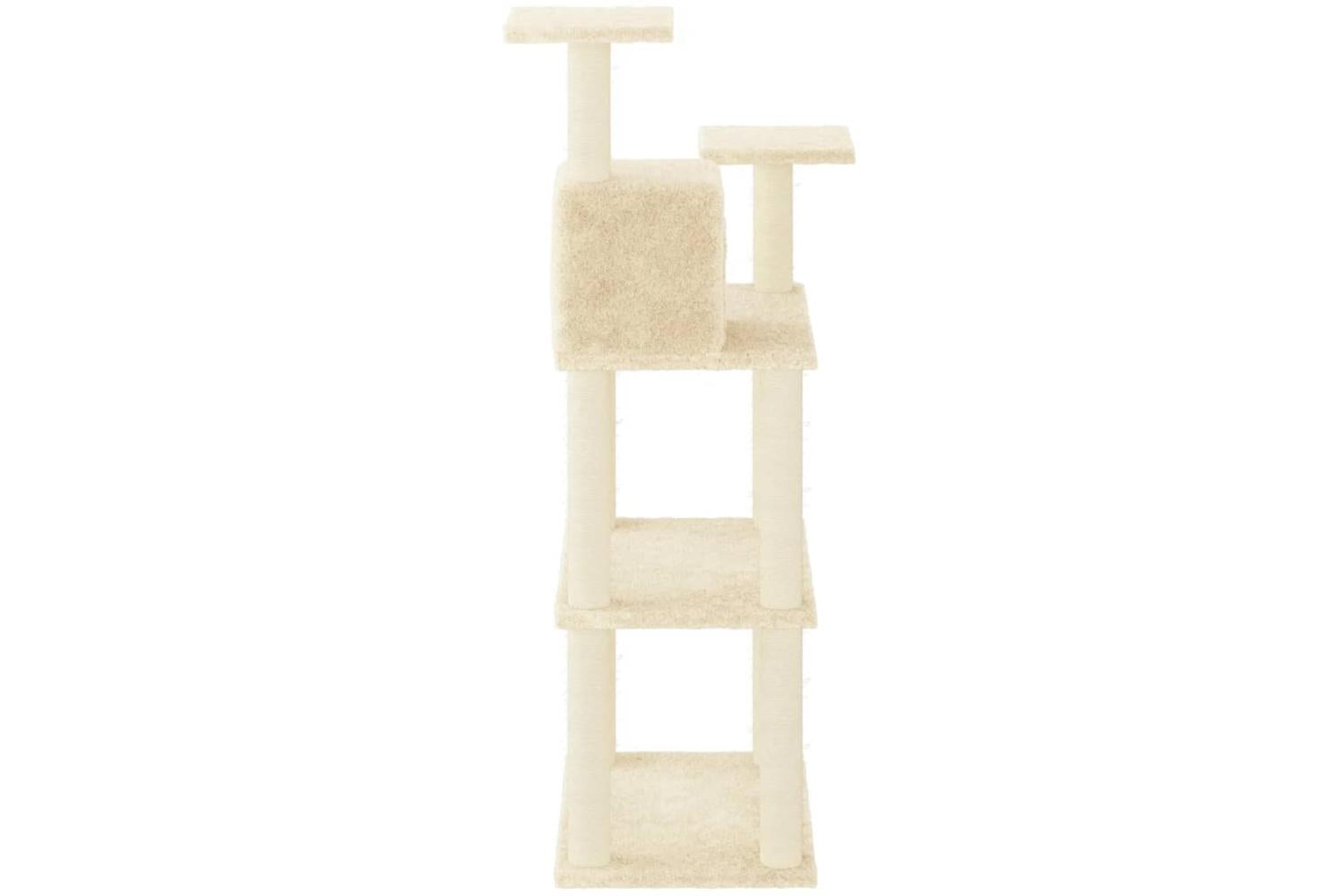 Cat Tree With Sisal Scratching Posts Cream 1185 Cm-4