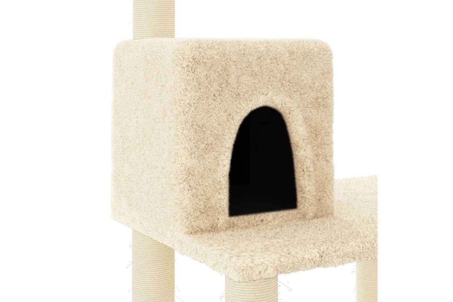 Cat Tree With Sisal Scratching Posts Cream 1185 Cm-6