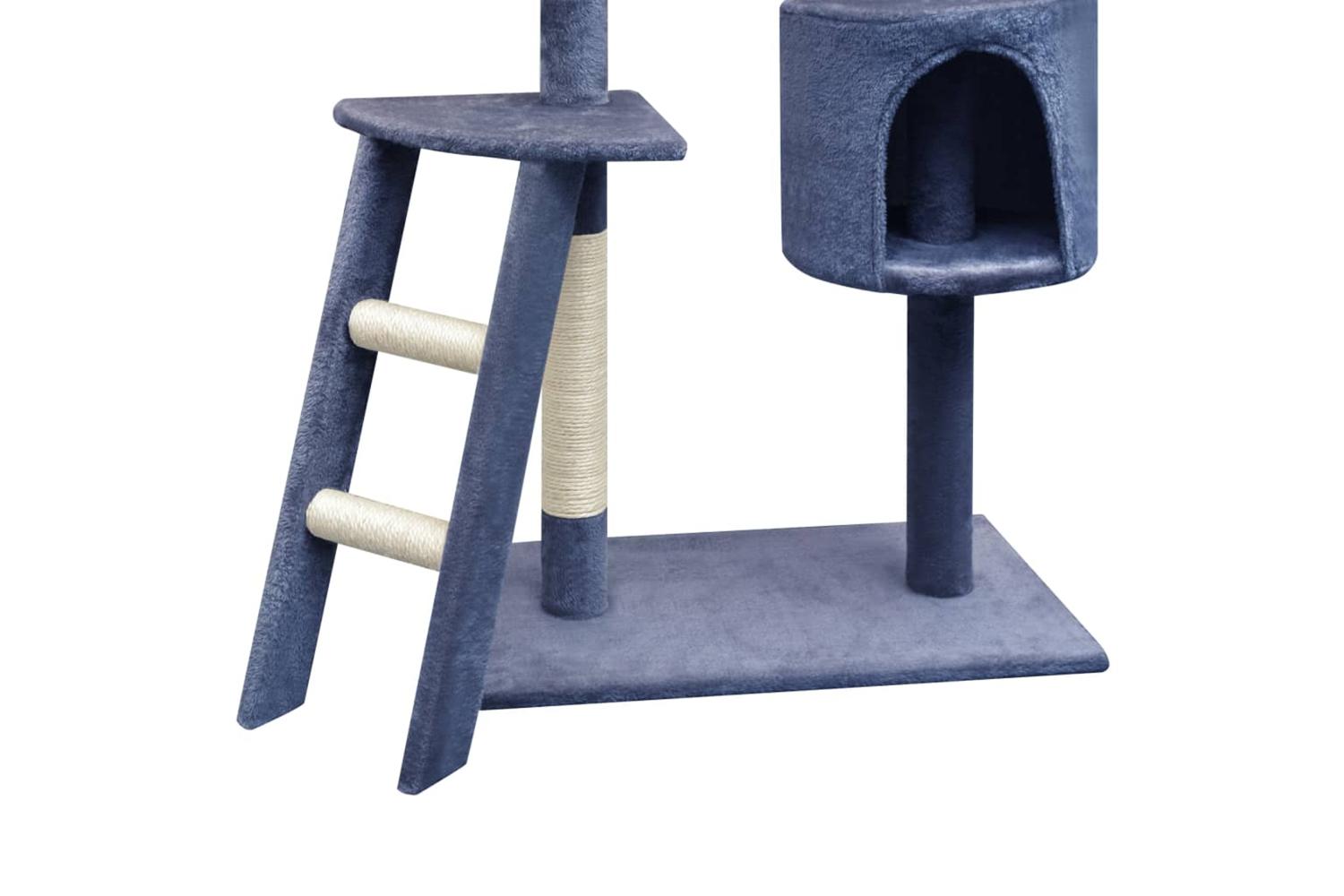Cat Tree With Sisal Scratching Posts 150 Cm Dark Blue-3