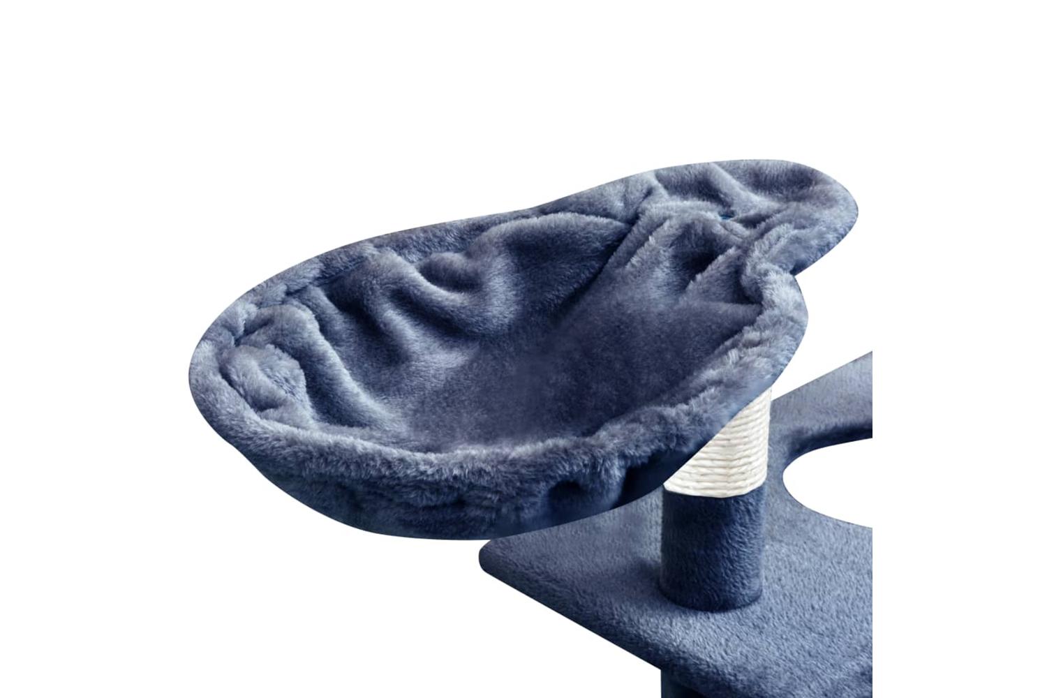 Cat Tree With Sisal Scratching Posts 150 Cm Dark Blue-5