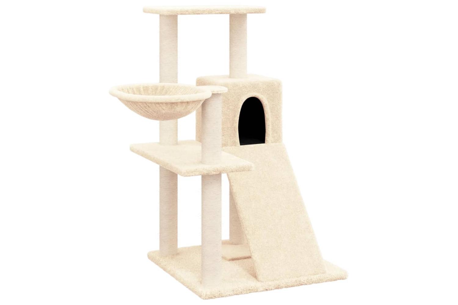 Cat Tree With Sisal Scratching Posts Cream 82 Cm