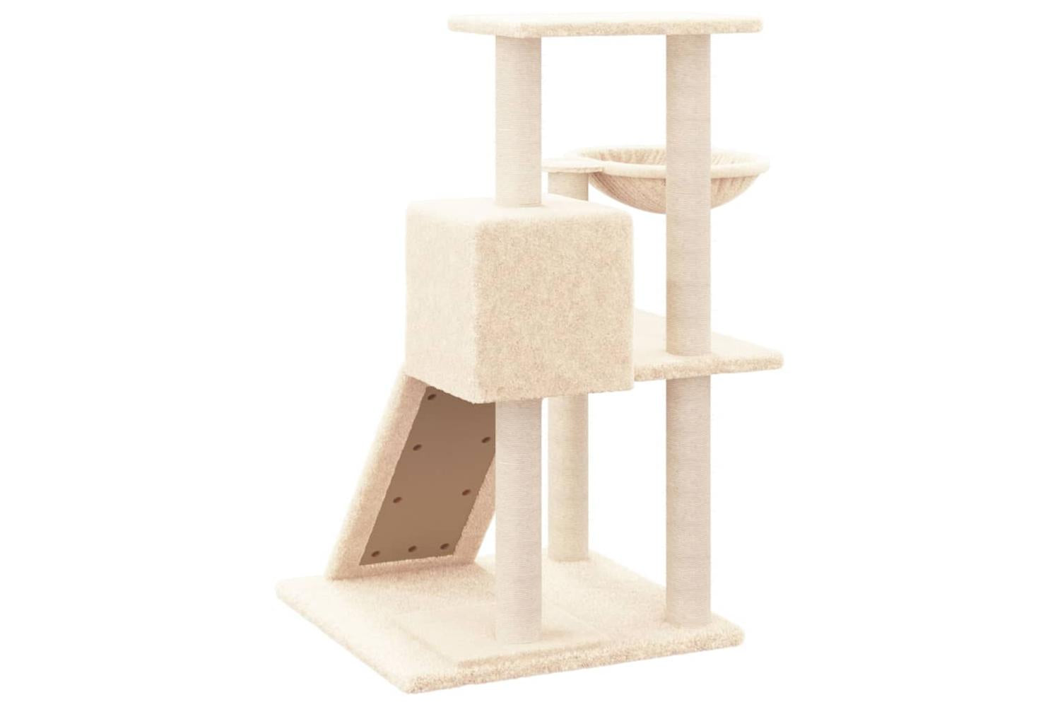 Cat Tree With Sisal Scratching Posts Cream 82 Cm-5