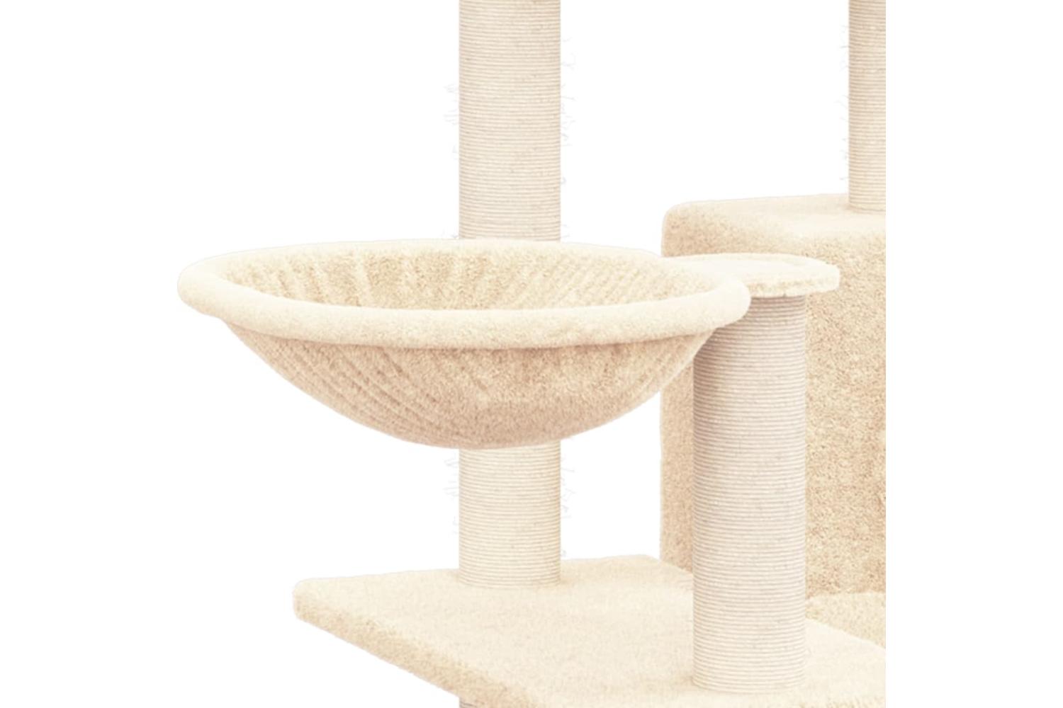 Cat Tree With Sisal Scratching Posts Cream 82 Cm-6