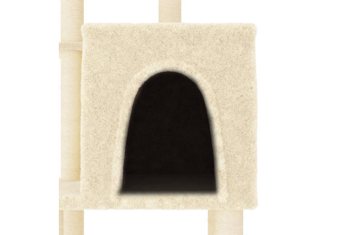 Cat Tree With Sisal Scratching Posts Cream 97 Cm-5
