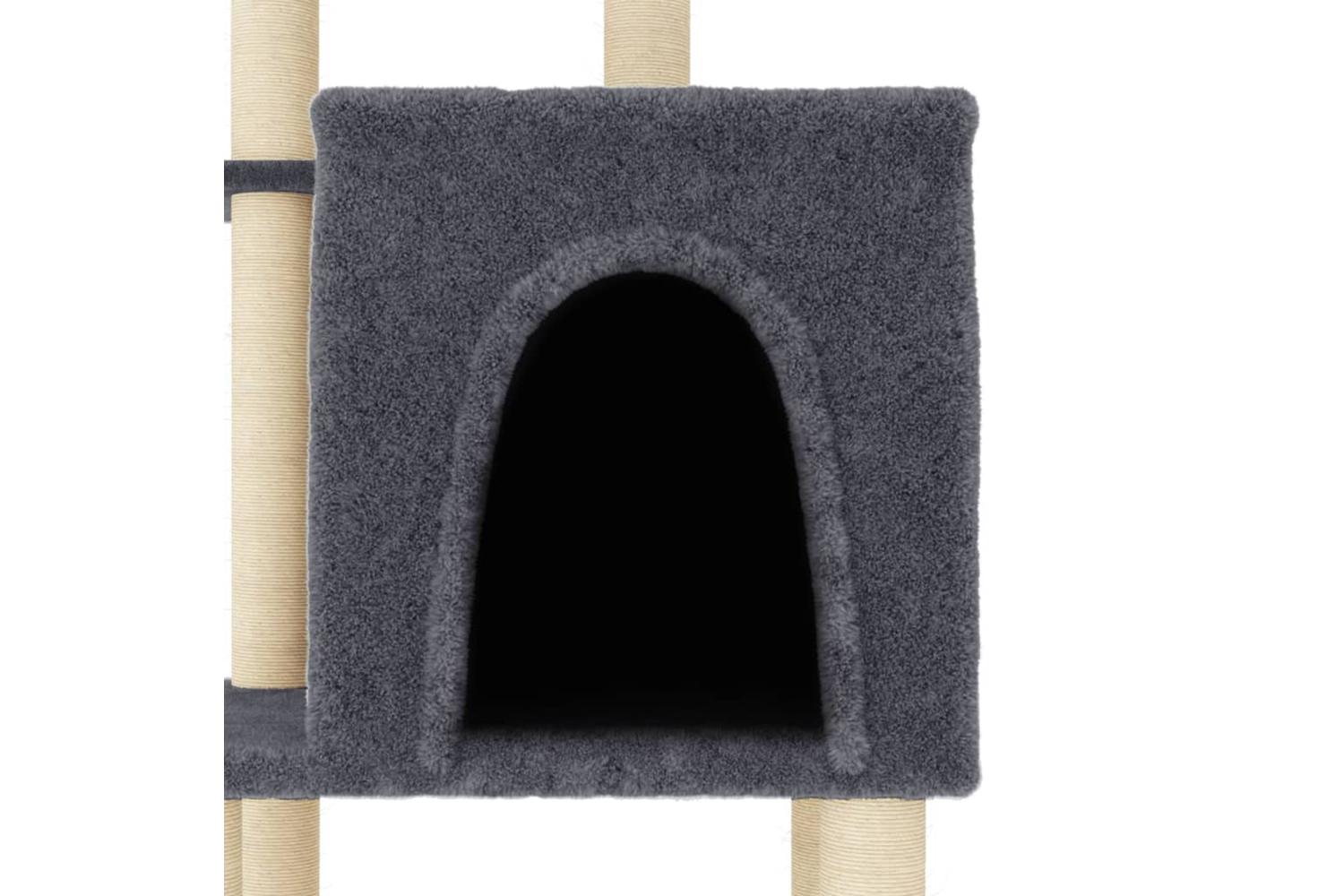 Cat Tree With Sisal Scratching Posts Dark Grey 97 Cm-5