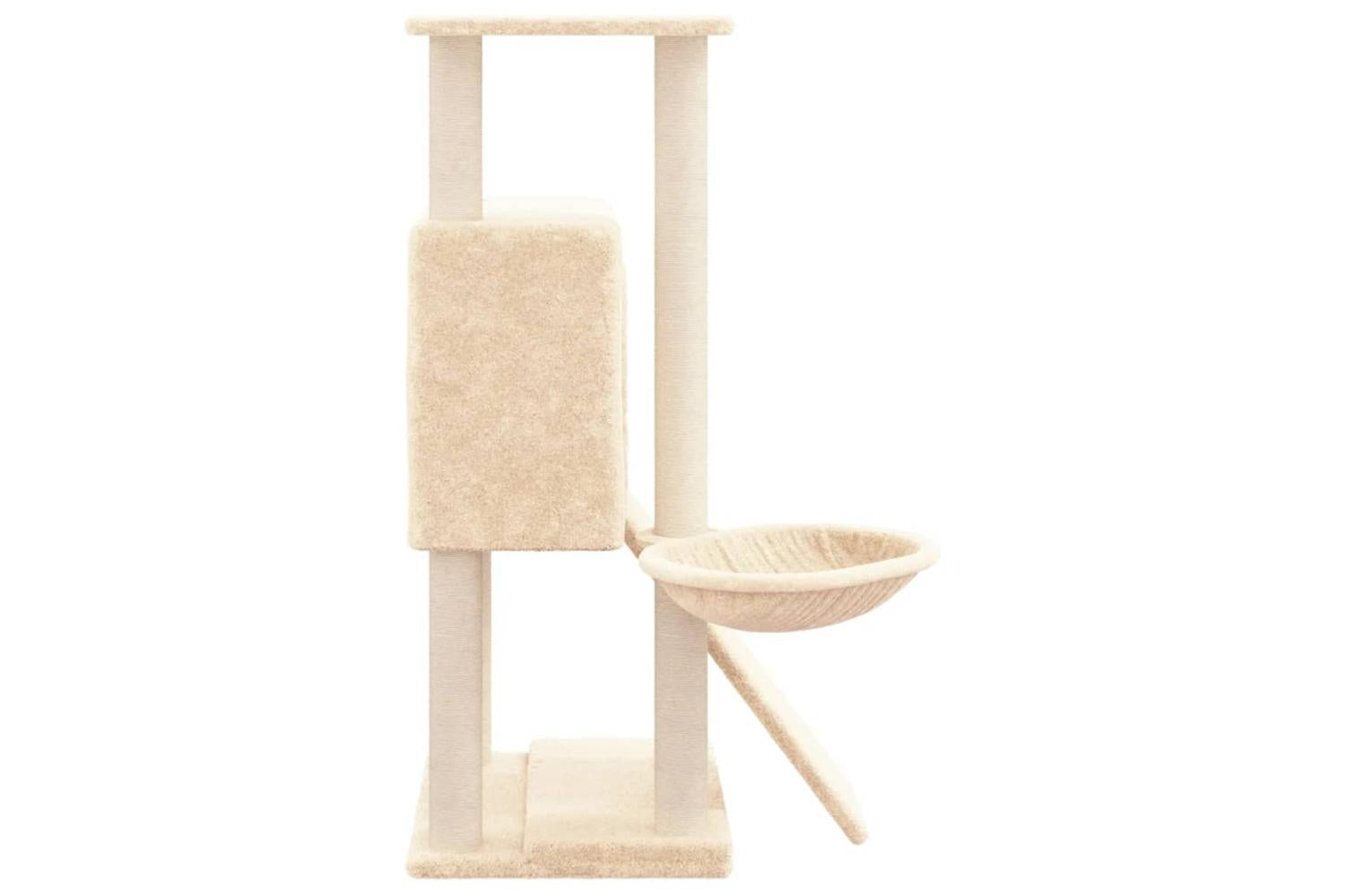 Cat Tree With Sisal Scratching Posts Cream 96 Cm-4