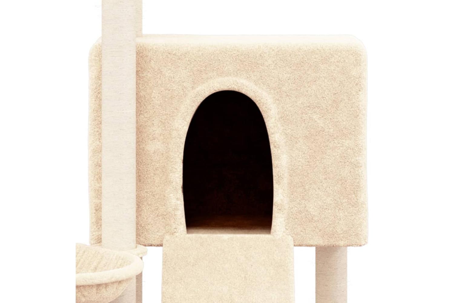 Cat Tree With Sisal Scratching Posts Cream 96 Cm-6