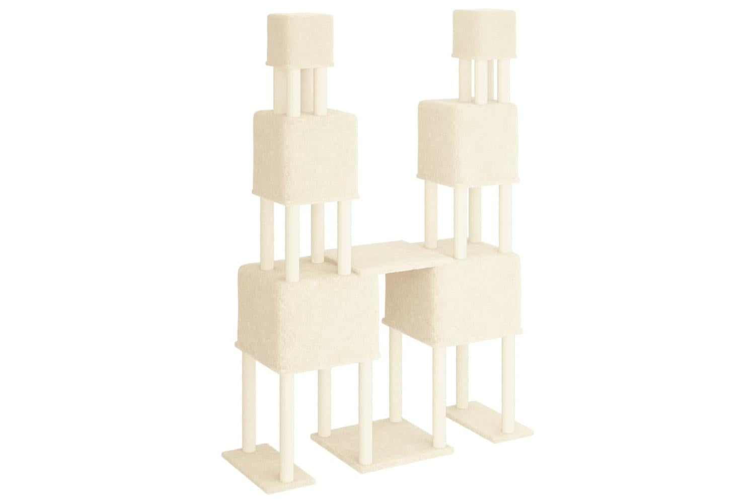 Cat Tree With Sisal Scratching Posts Cream 199 Cm-5