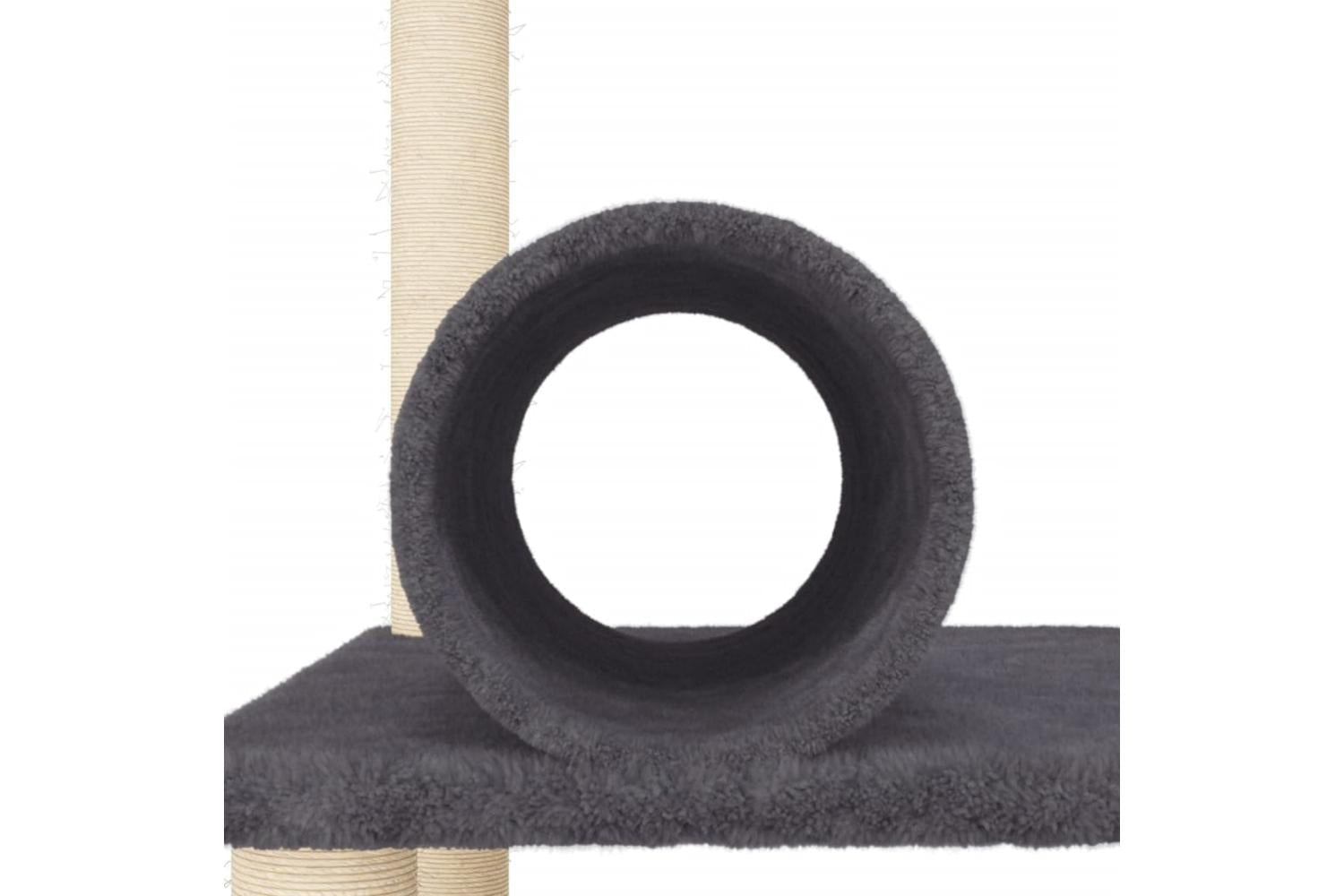 Cat Tree With Sisal Scratching Posts Dark Grey 136 Cm-7