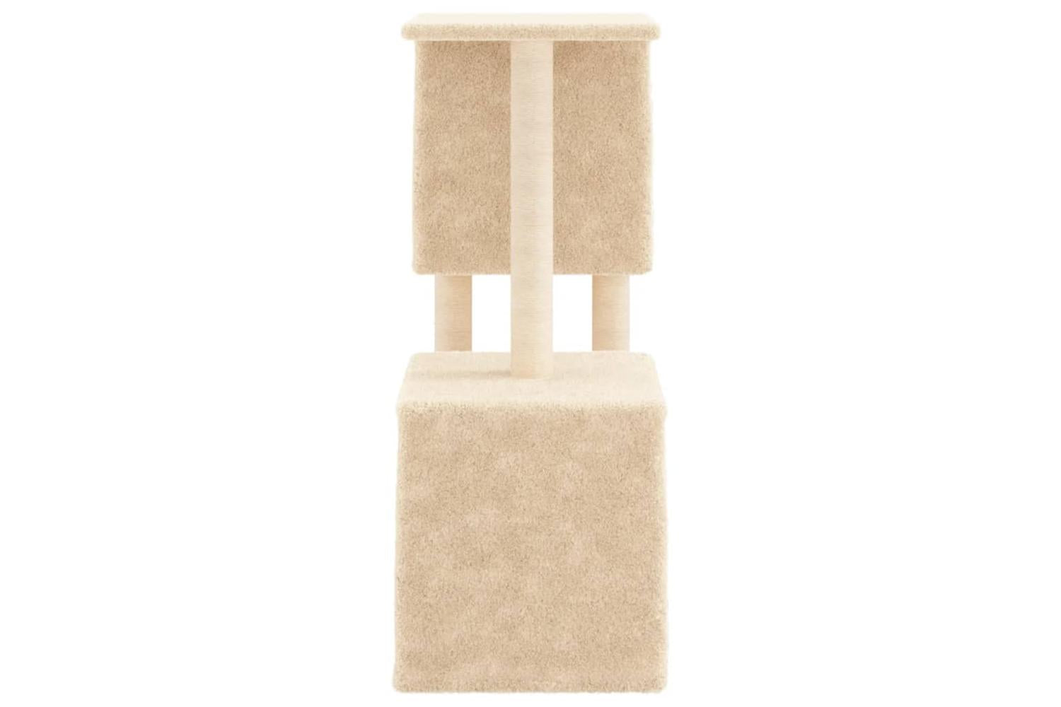 Cat Tree With Sisal Scratching Posts Cream 86 Cm-5