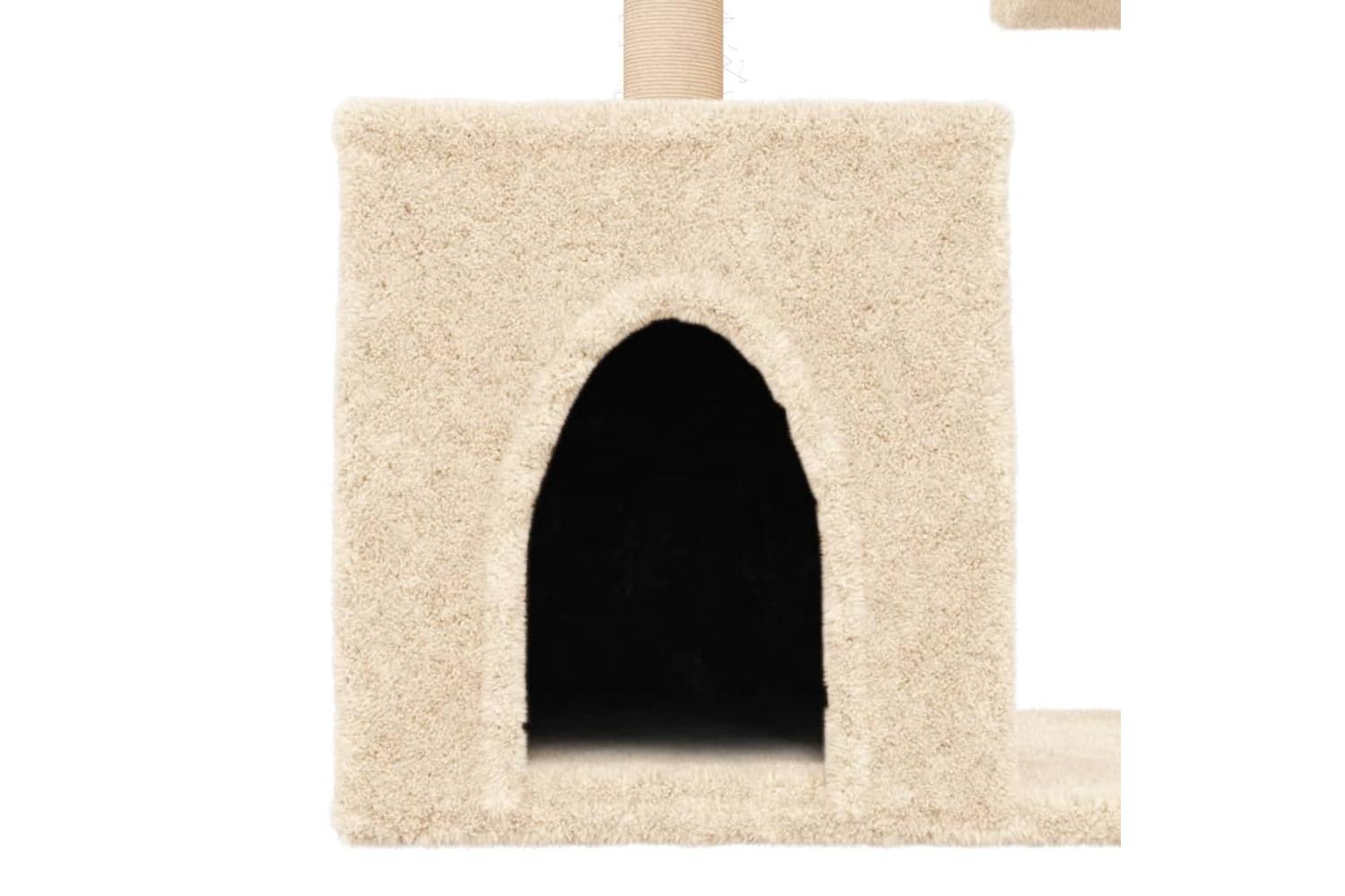 Cat Tree With Sisal Scratching Posts Cream 86 Cm-7