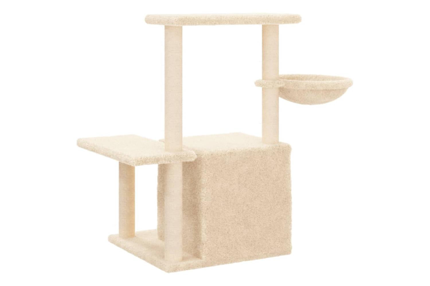 Cat Tree With Sisal Scratching Posts Cream 83 Cm-6