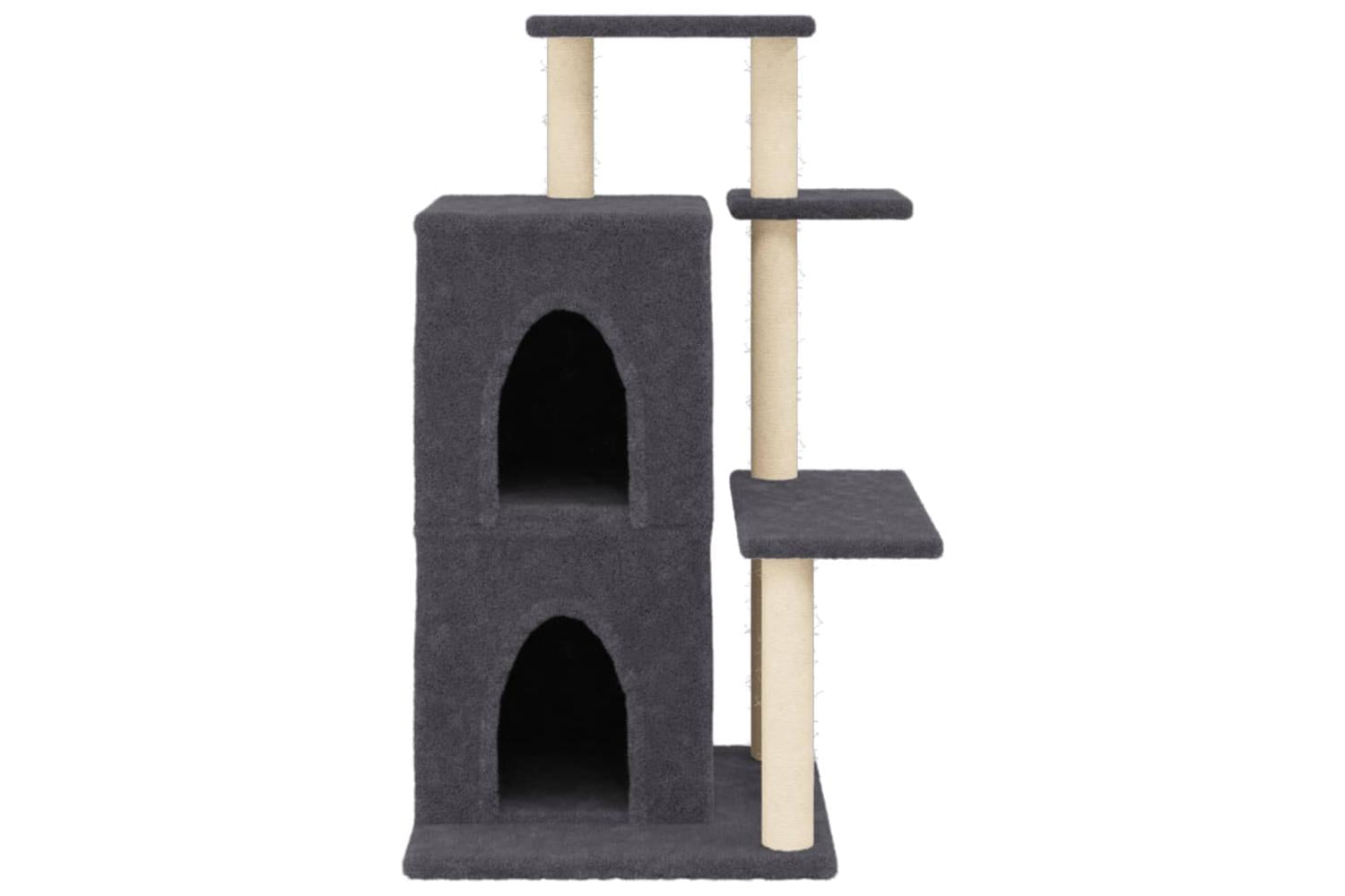 Cat Tree With Sisal Scratching Posts Dark Grey 97 Cm-4
