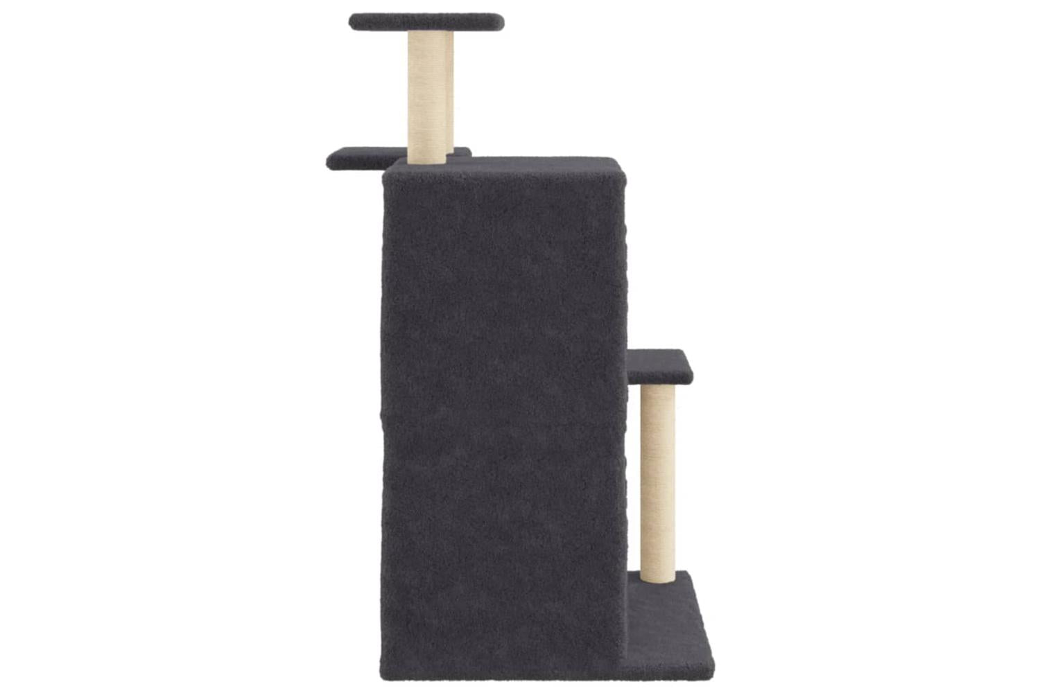 Cat Tree With Sisal Scratching Posts Dark Grey 97 Cm-5