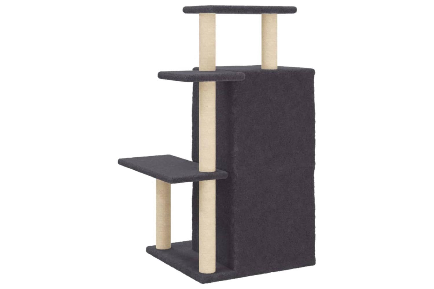 Cat Tree With Sisal Scratching Posts Dark Grey 97 Cm-6