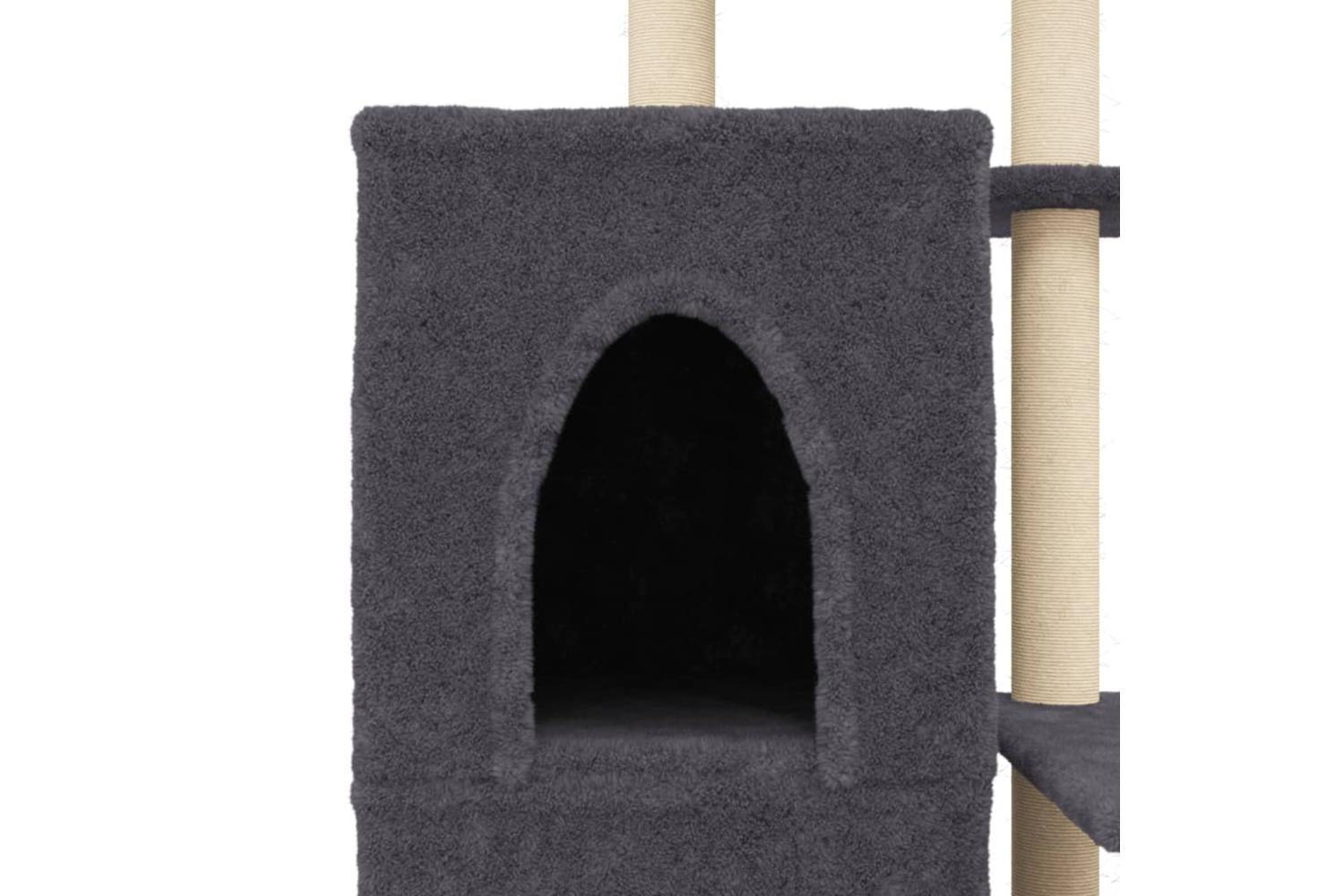 Cat Tree With Sisal Scratching Posts Dark Grey 97 Cm-7