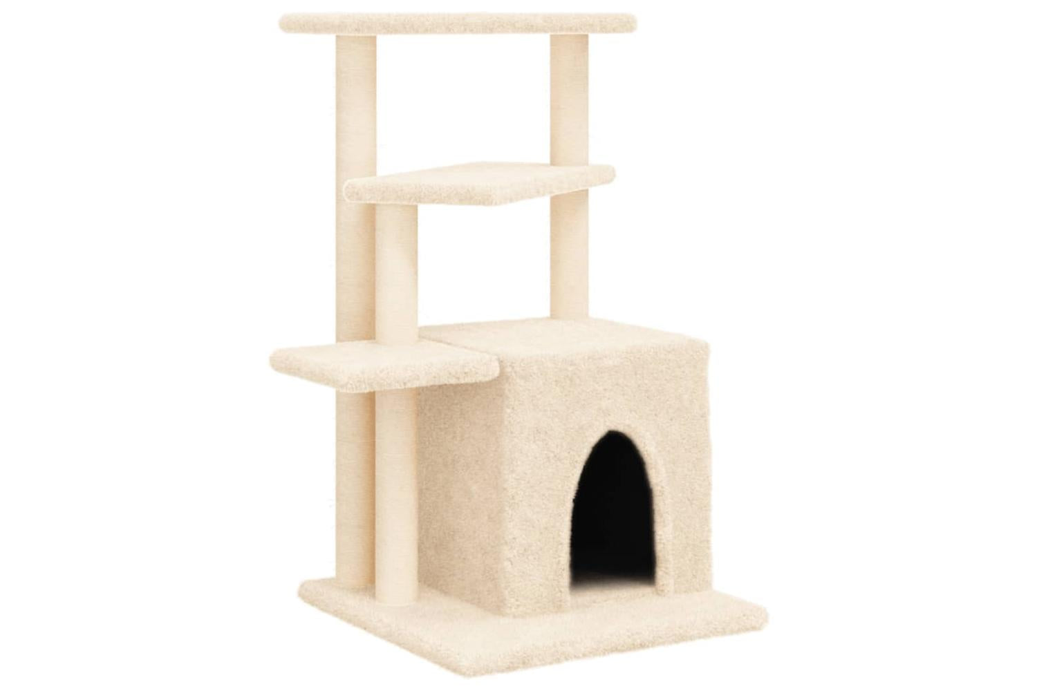 Cat Tree With Sisal Scratching Posts Cream 835 Cm